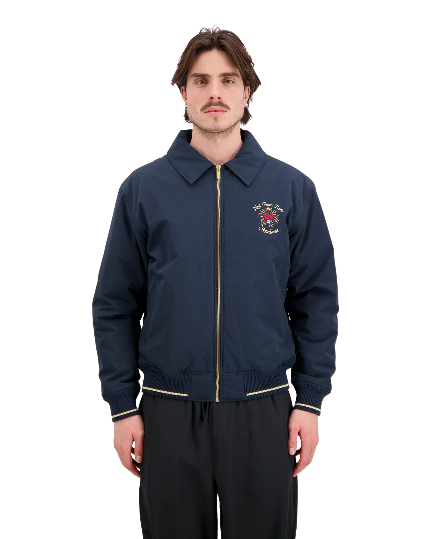Drole de Monsieur Bomber Slogan Rose DONKERBLAUW 4