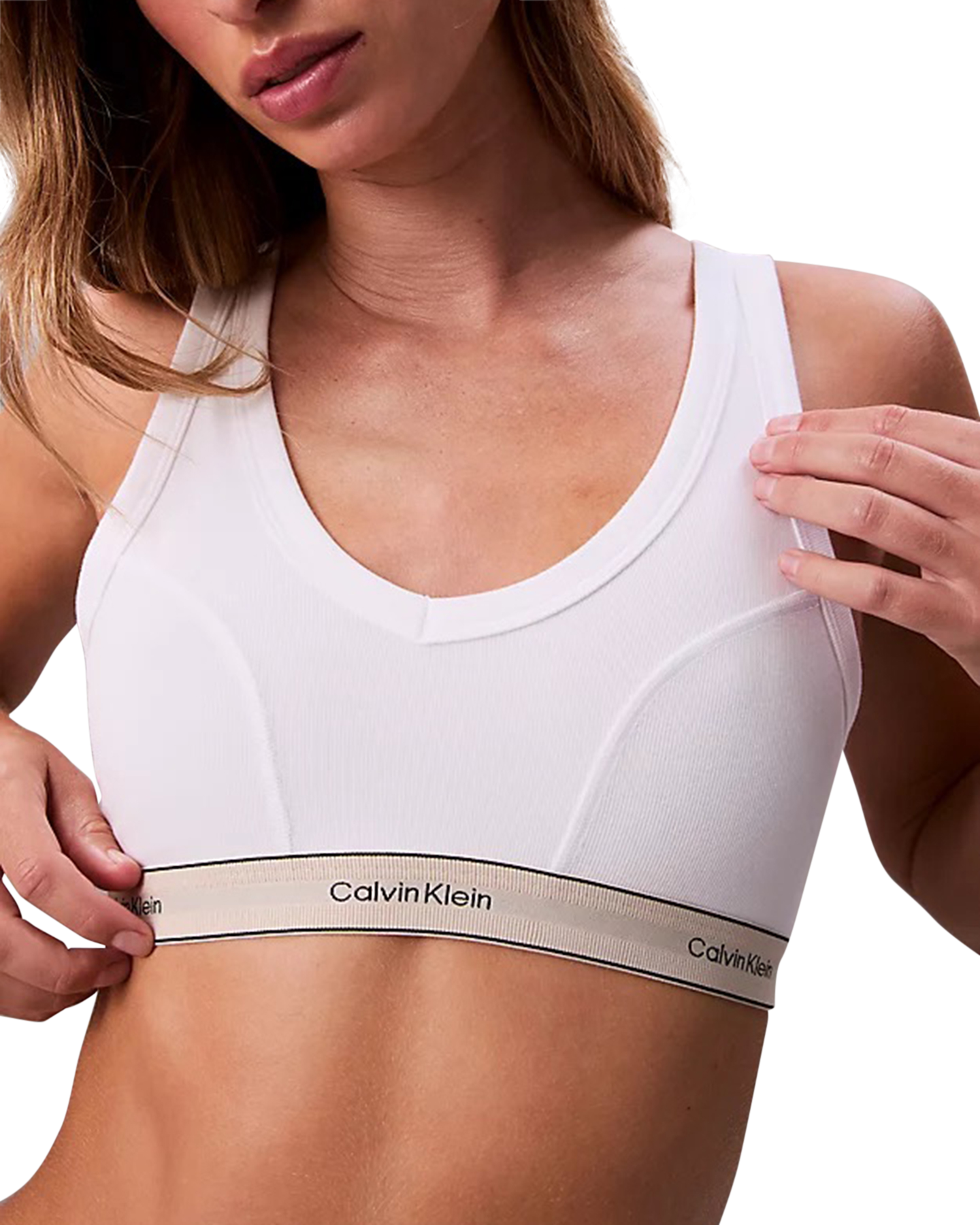 Calvin Klein Lightly Lined Traingle Bralette WIT 2