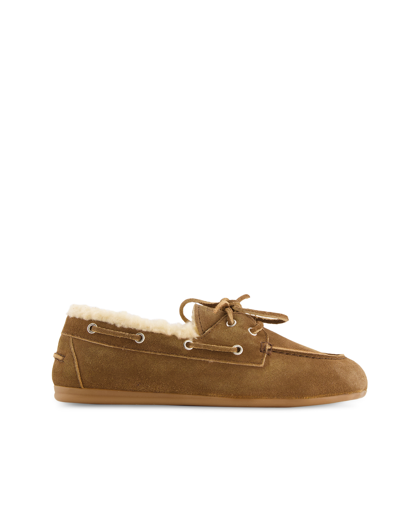Posa Boat Loafer Brushed - Fur suede DONKERBRUIN 1