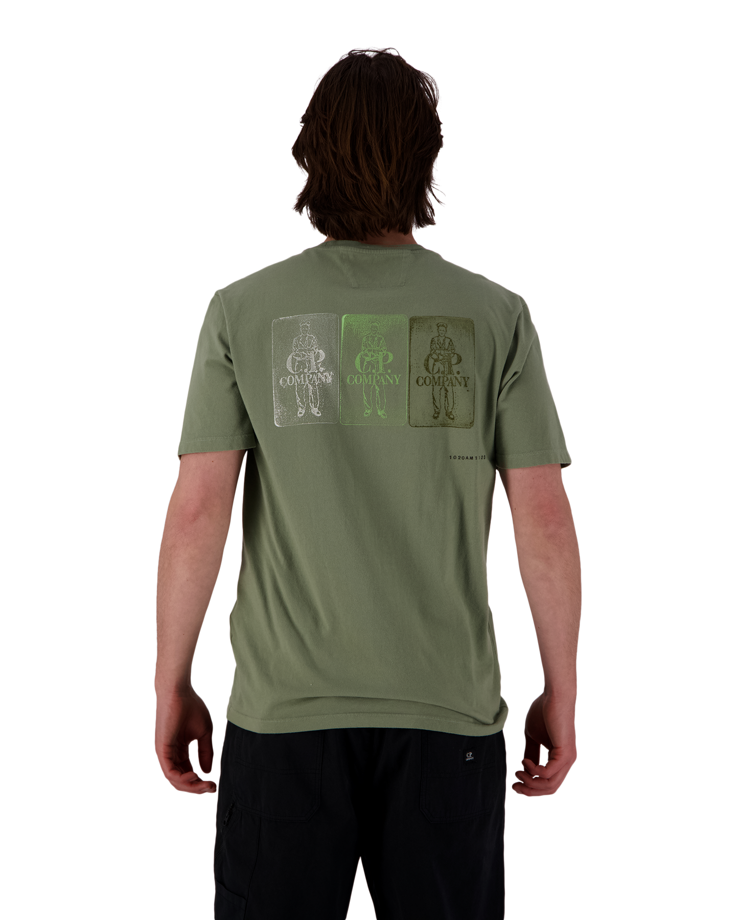 C.P. Company 24/1 Jersey Artisanal Three Cards T-Shirt GROEN 6