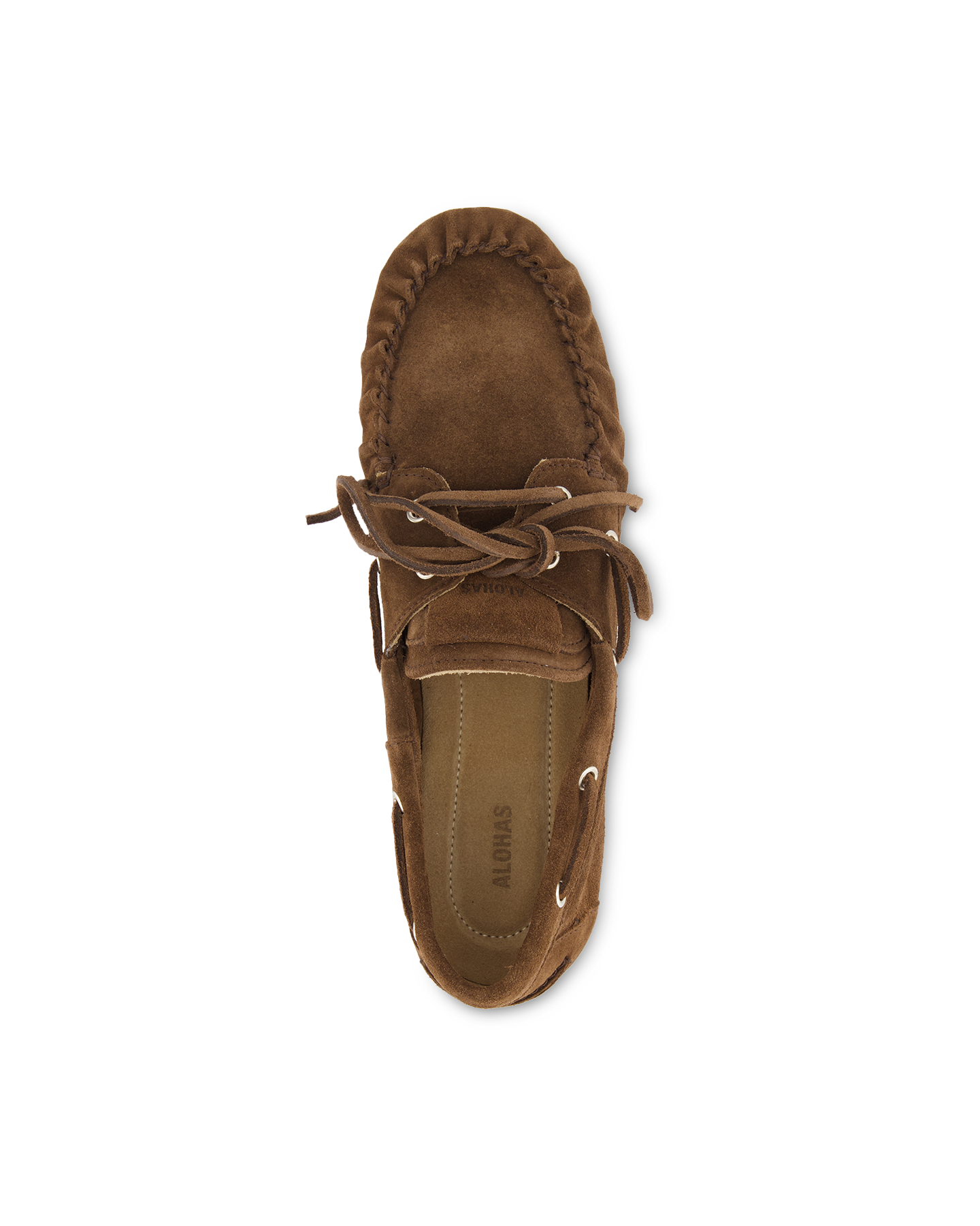 Alohas Rowan Suede Brown Leather Loafers BRUIN 5