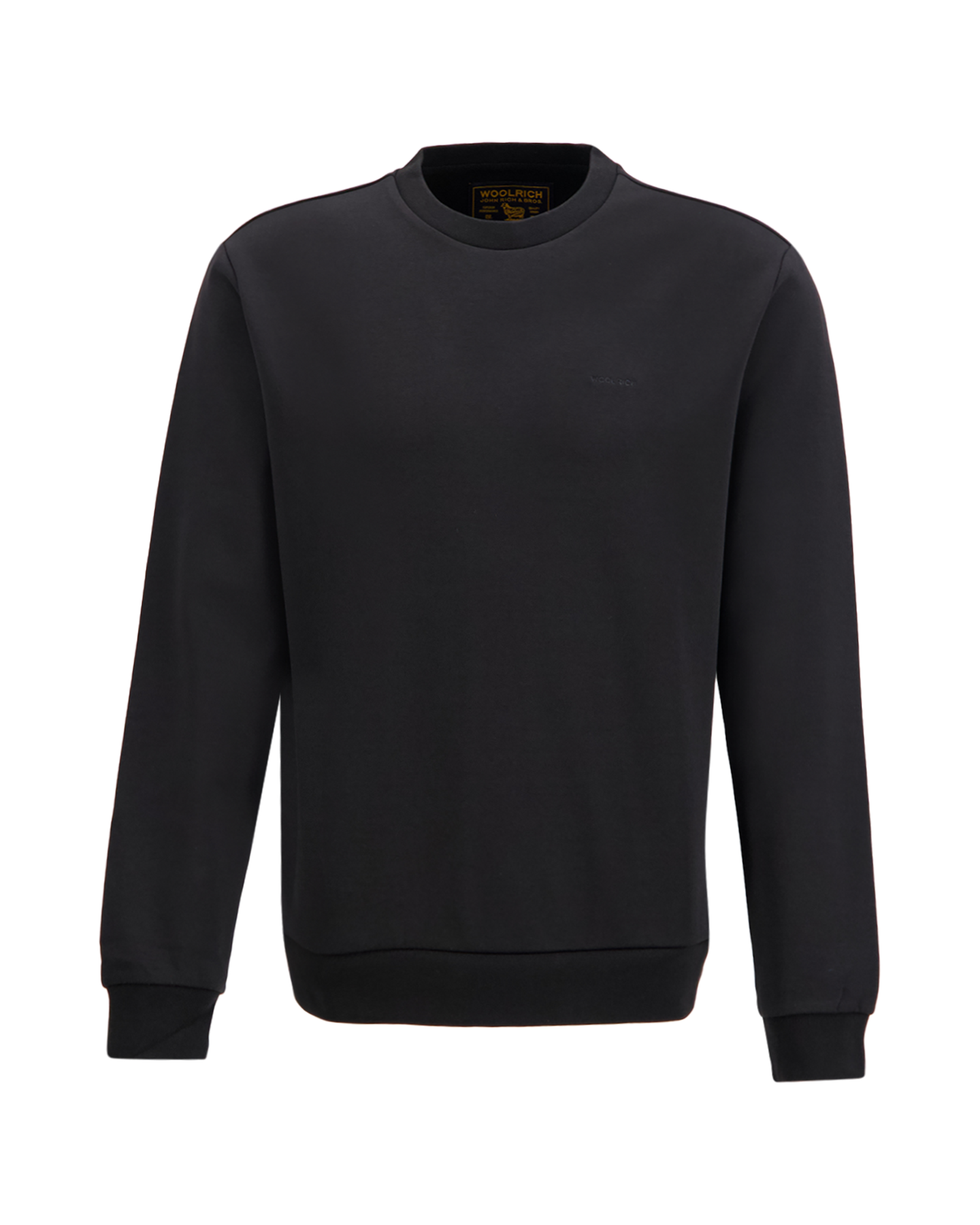 Woolrich Logo Interlock Crewneck ZWART 1
