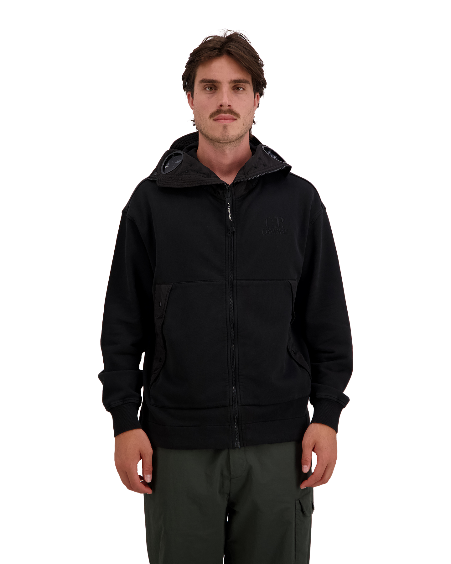 C.P. Company Hooded Open ZWART 5