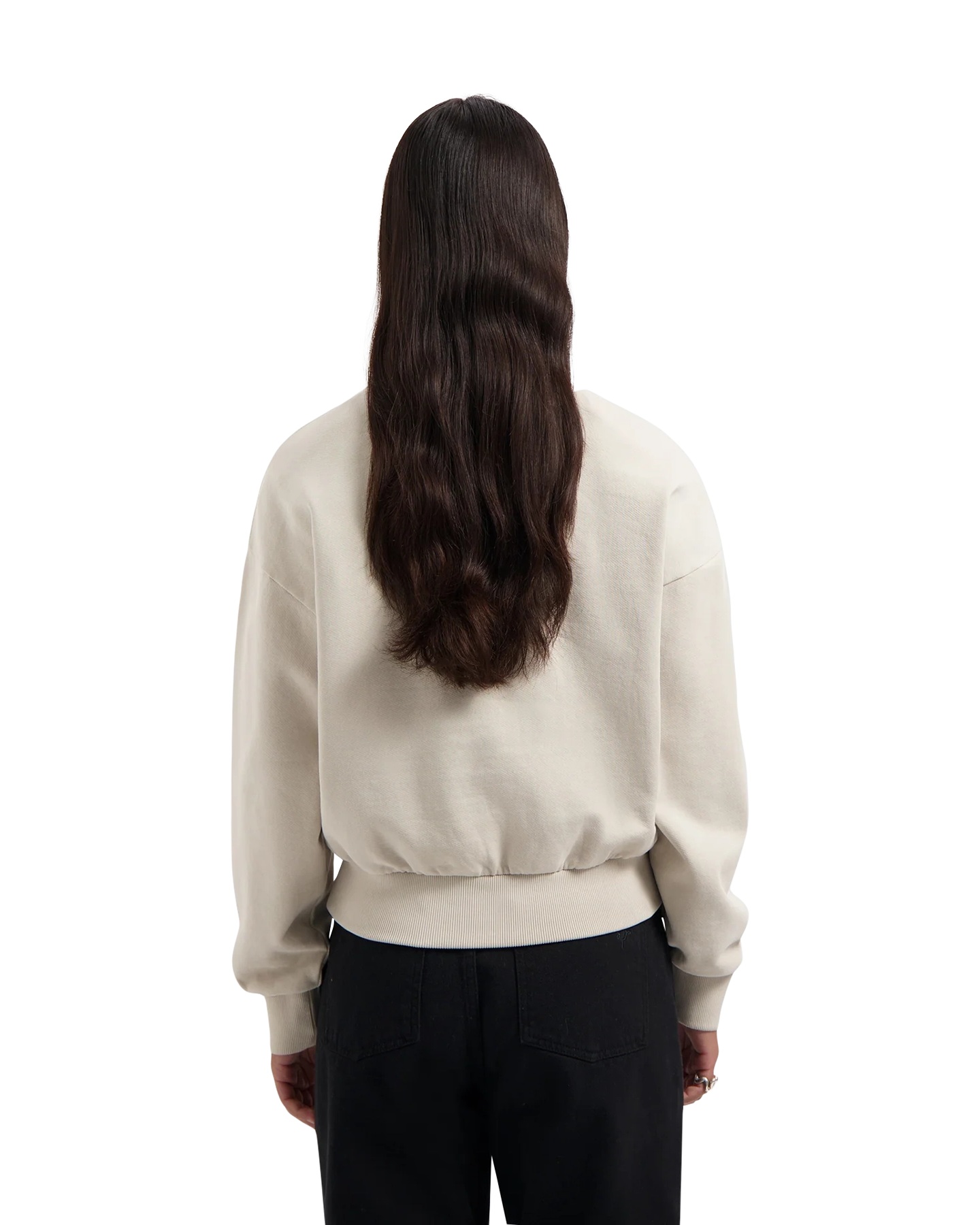 OLAF Wmn Retro Logo Half Zip Sweat BEIGE 4