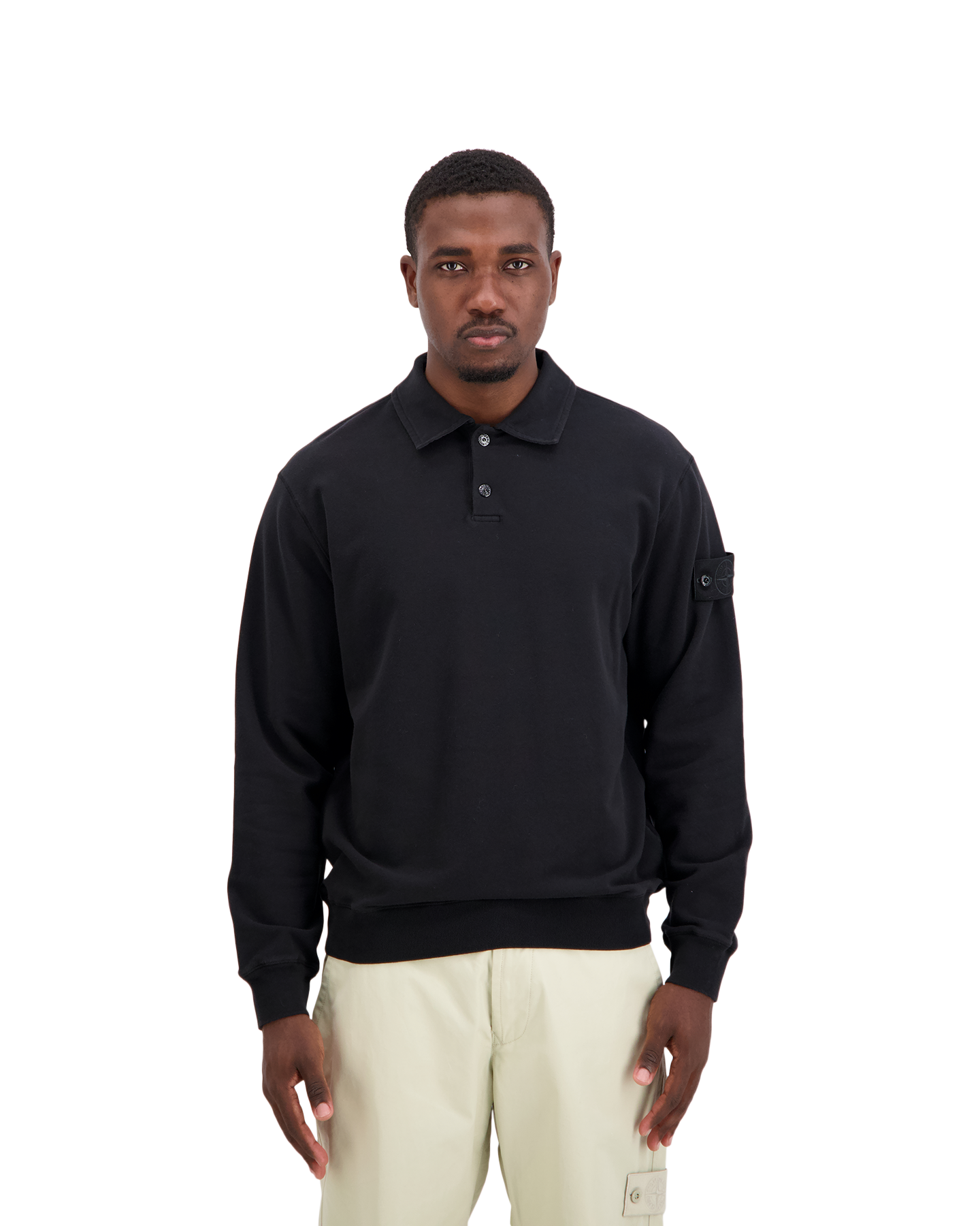 Stone Island 6100026 Polo Ls Ghost ZWART 4