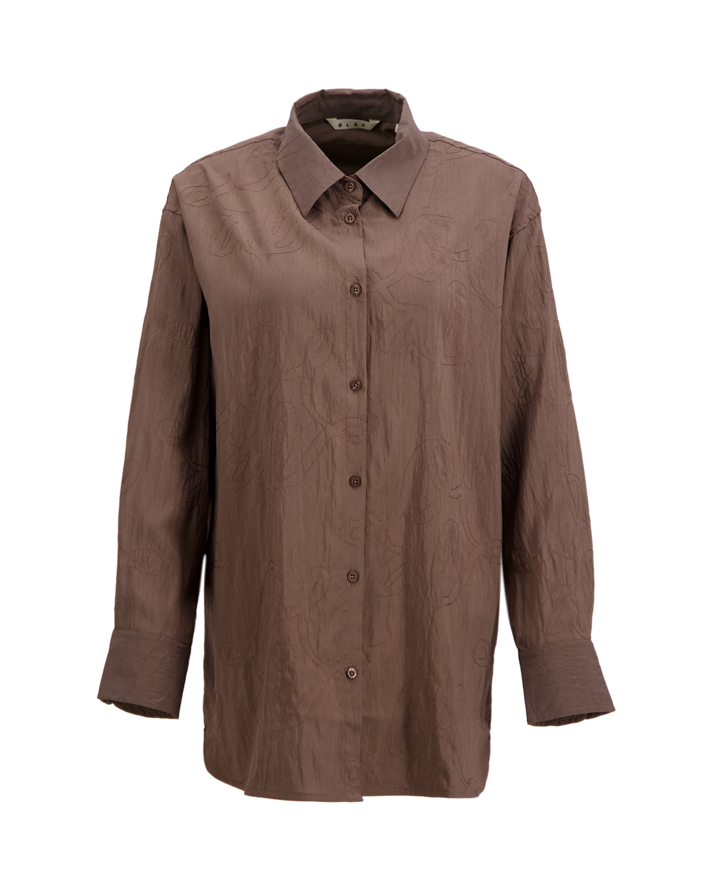 OLAF Monogram Embro Oversized Shirt BRUIN 1