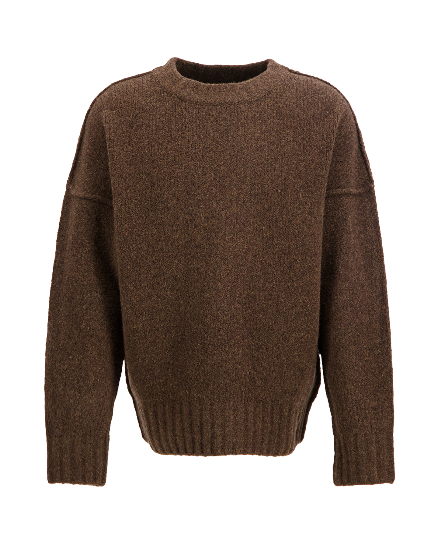 Seventh Wool Knit Crewneck Wool DONKERBRUIN 1