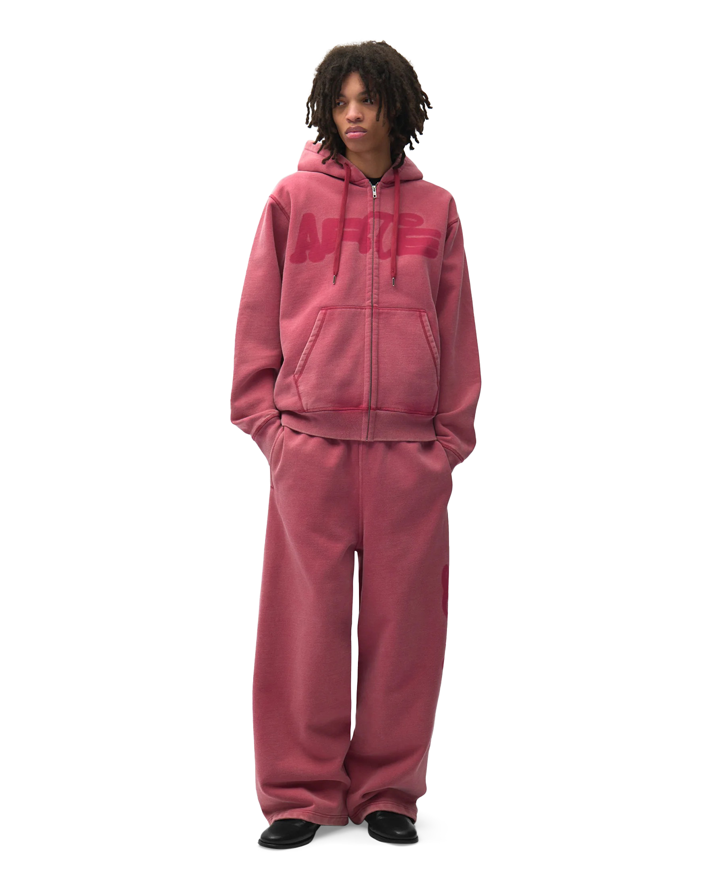 Arte Antwerp Stencil Sunfade Zip Hoodie ROOD 3