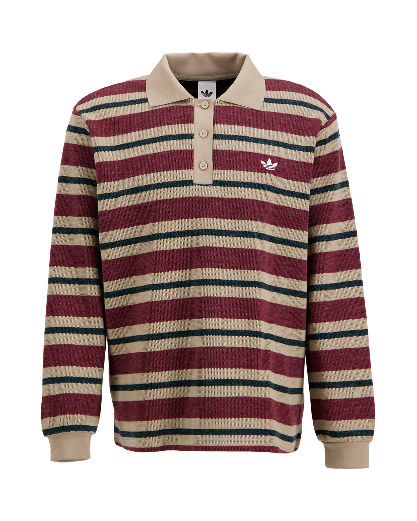 adidas Striped Polo ROOD 1