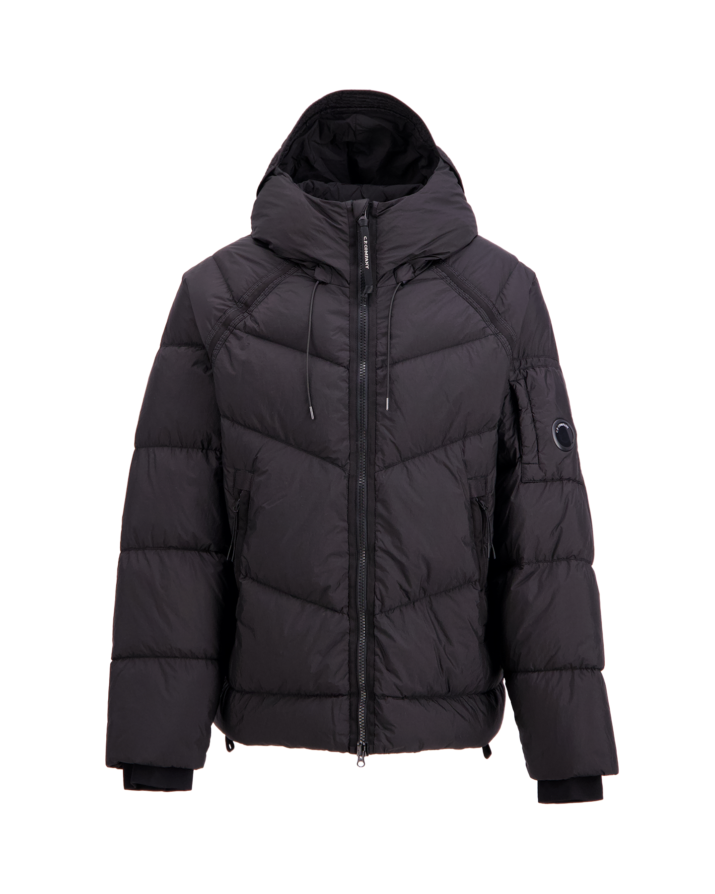 C.P. Company Down Shield Lens Hooded Puffer ZWART 1