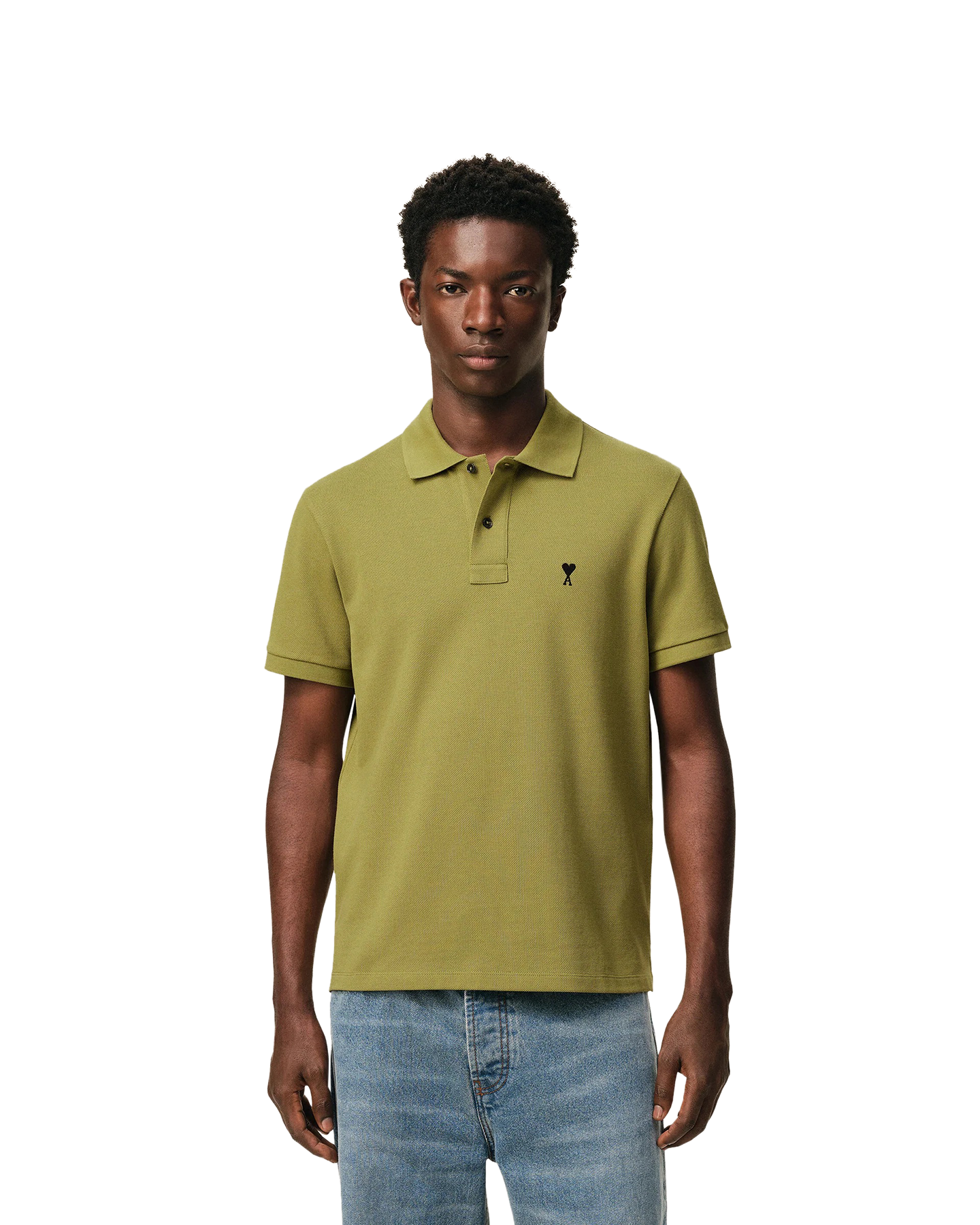 AMI Paris Polo Ami De Coeur Contraste GROEN 3