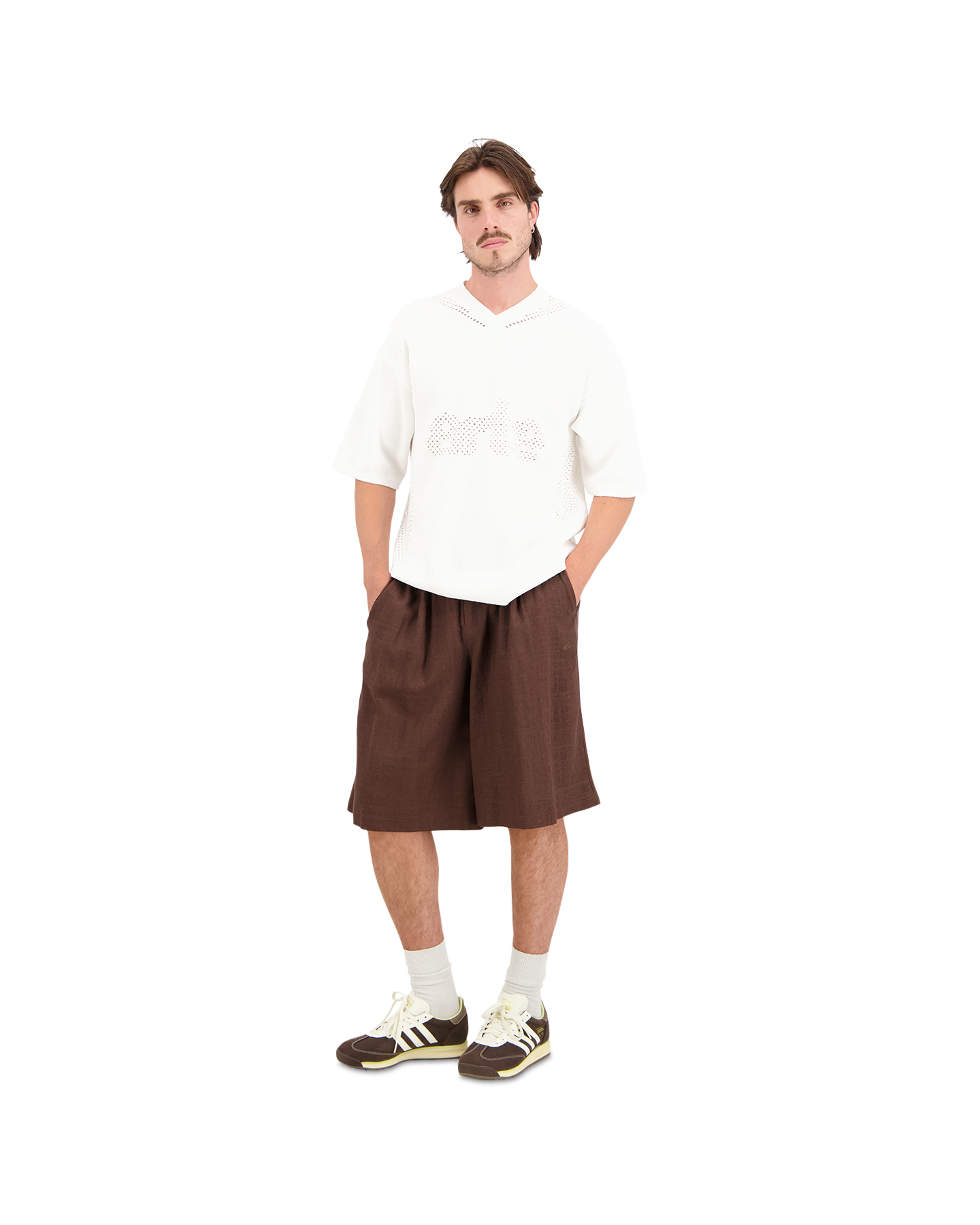 adidas adidas x Arte Antwerp Linen Bermudas BRUIN 3