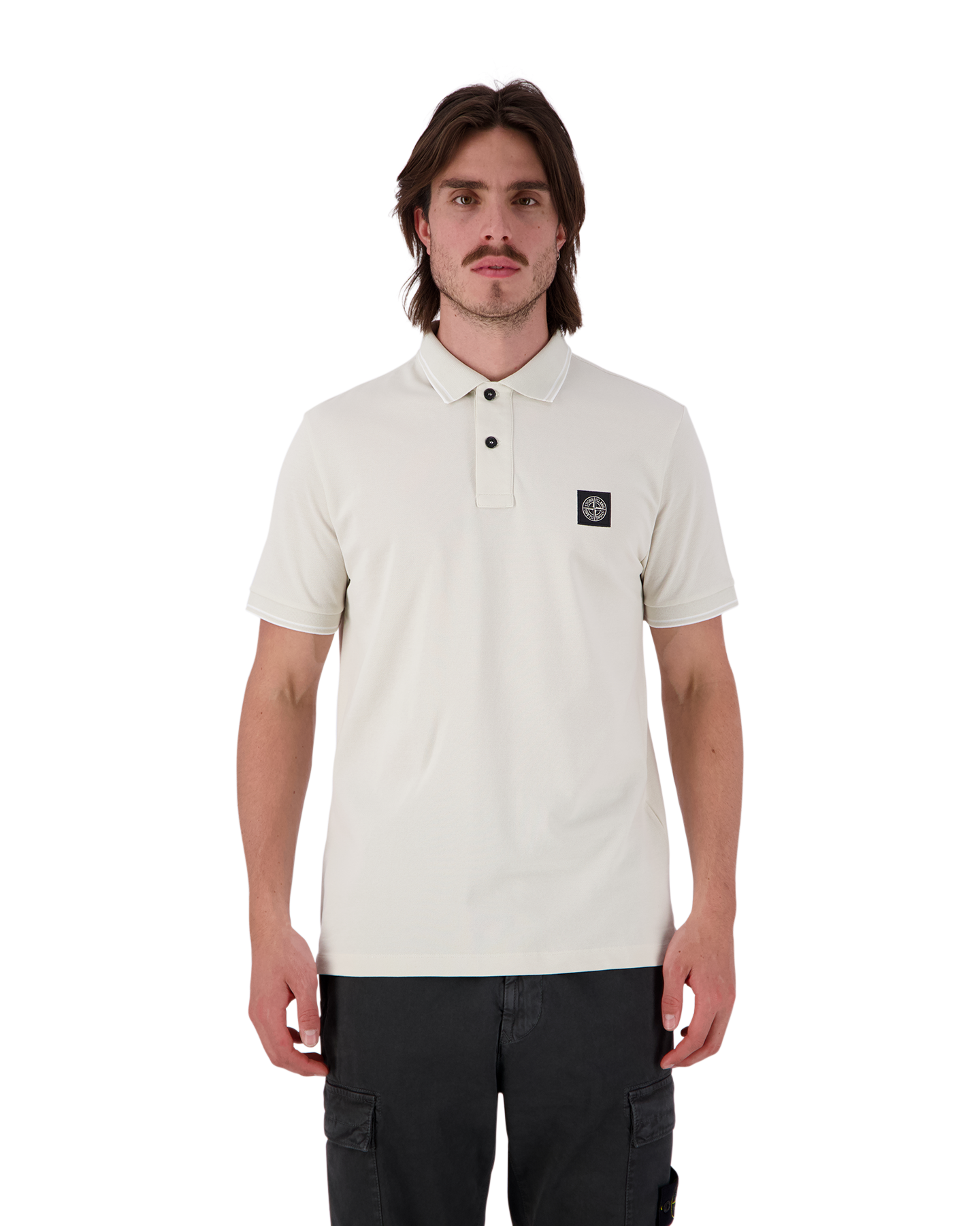 Stone Island 2SC18 Cotton Pique Polo BEIGE 4