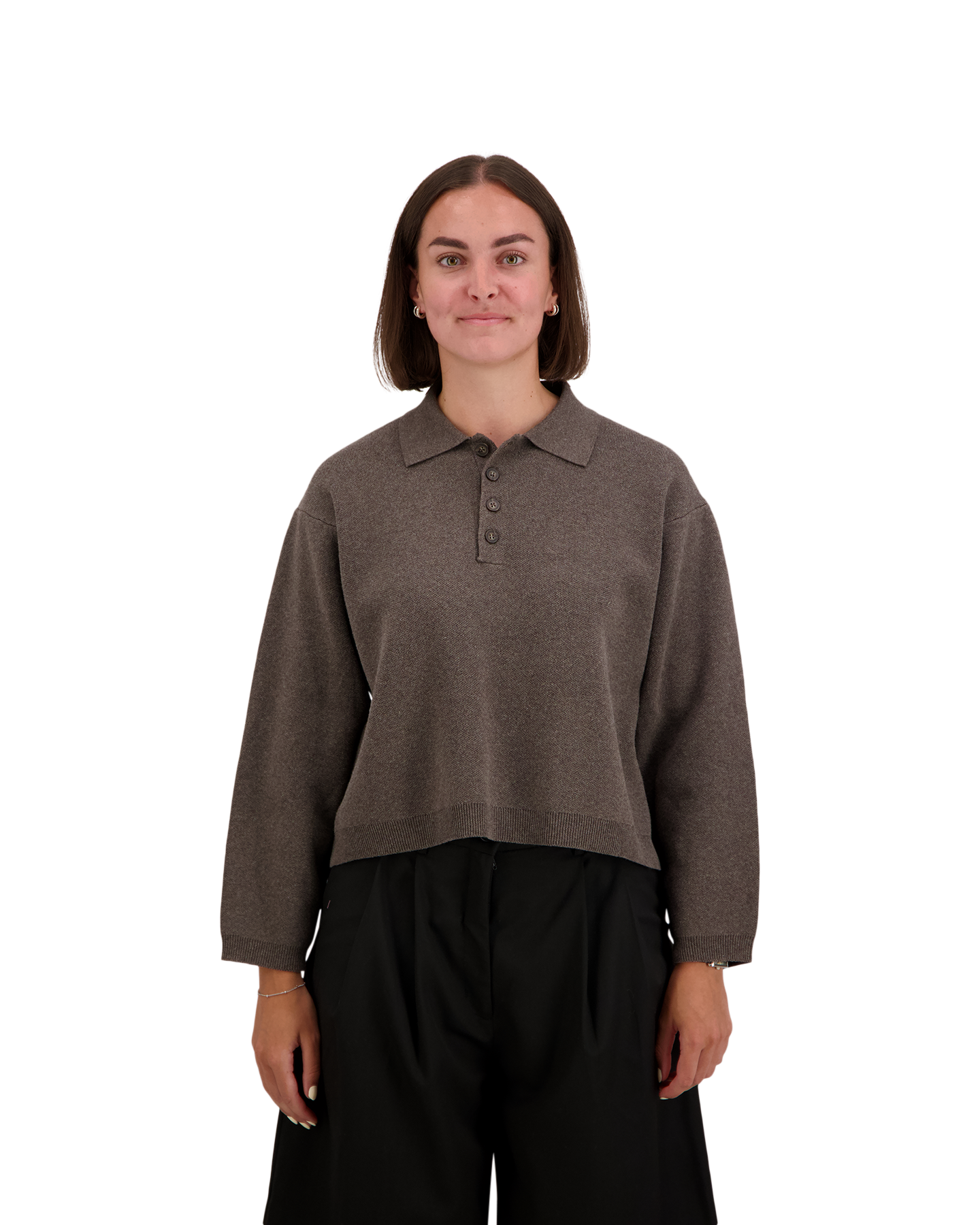 Boii Studios Jisse Polo Knit BRUIN 3