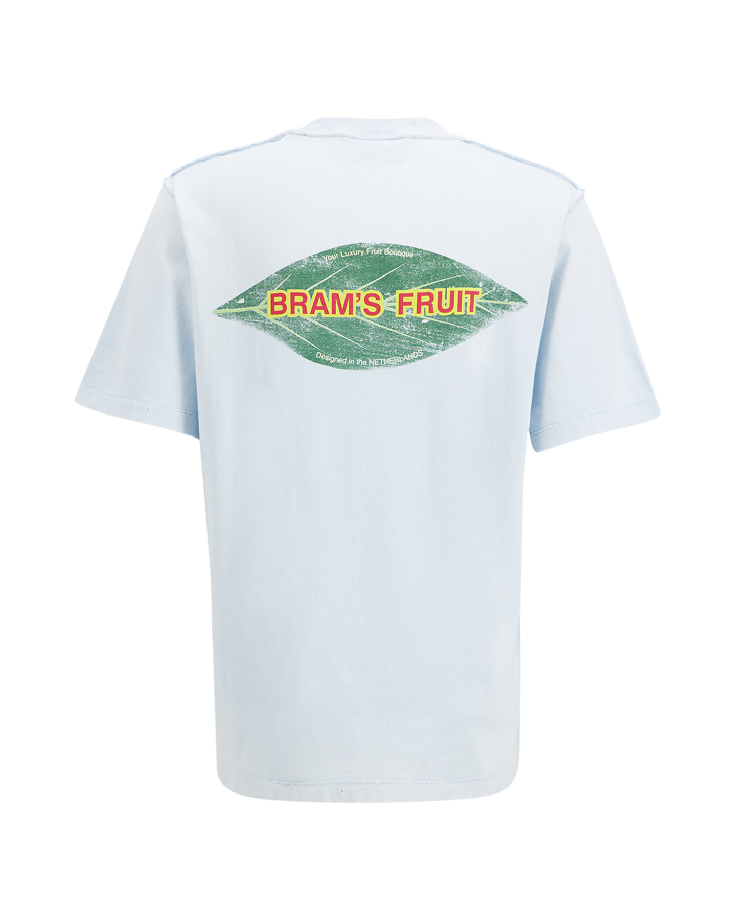 Brams Fruit Distressed Leaf T-shirt BLAUW 1