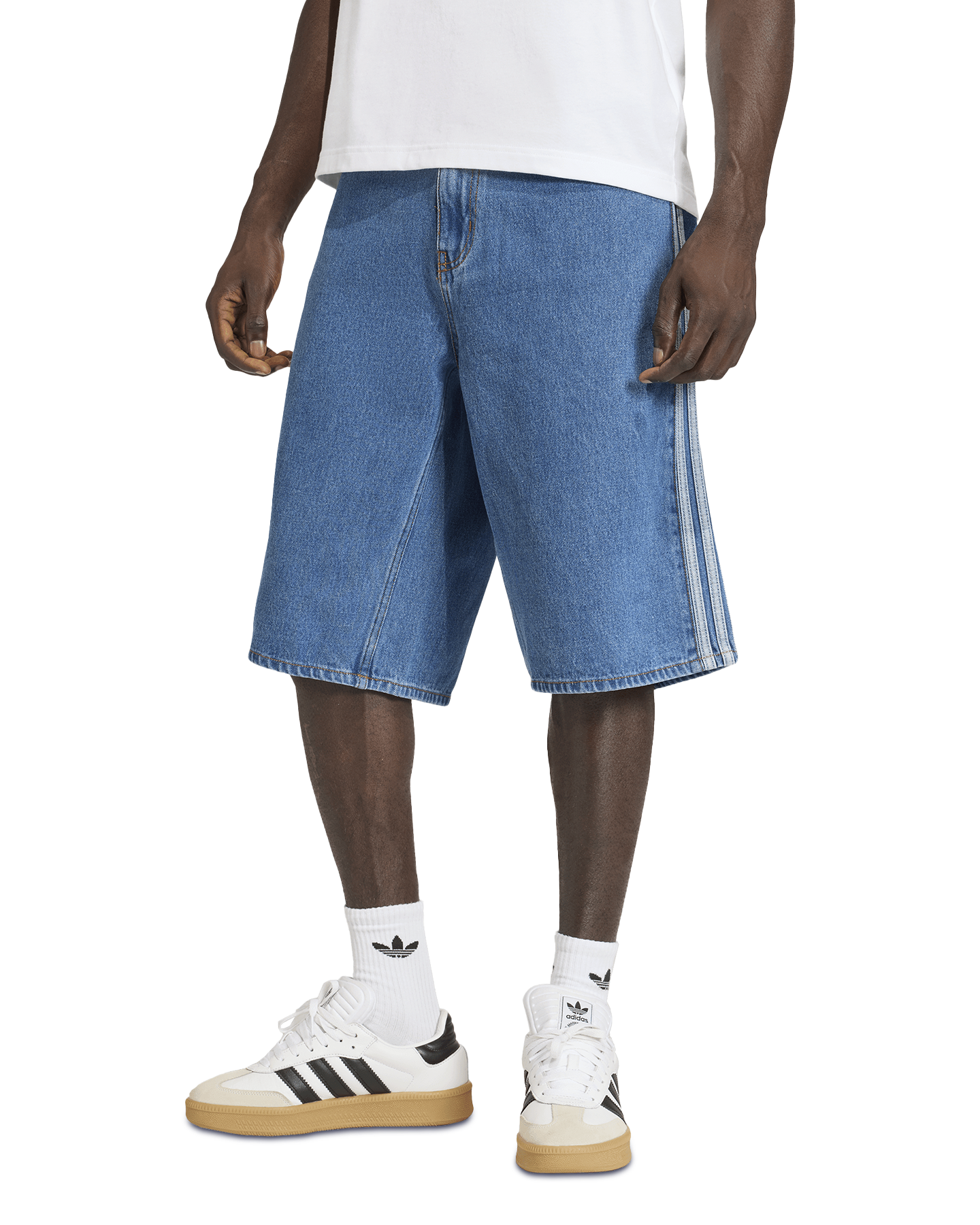 adidas Firebird Denim Short BLAUW 3