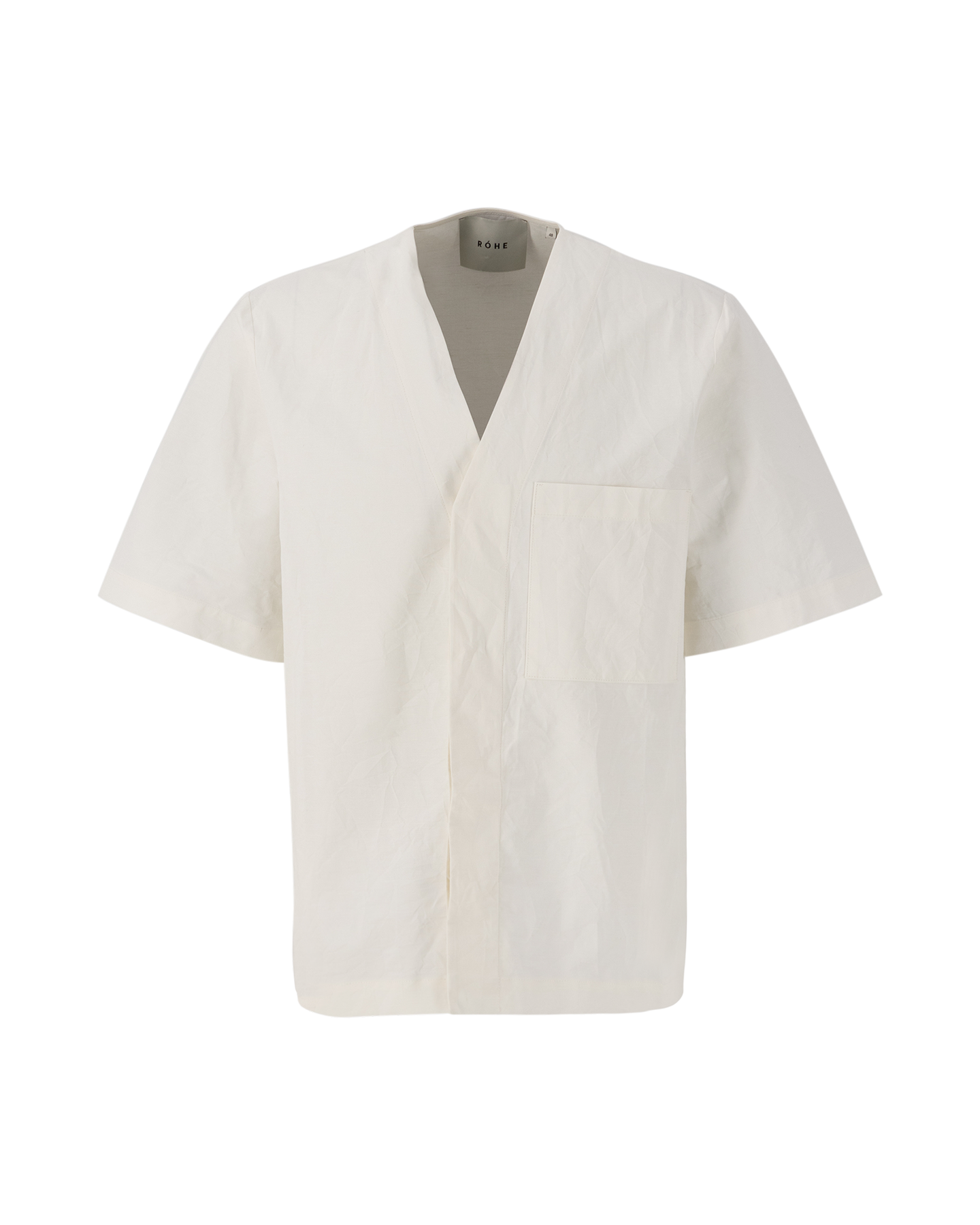 Róhe Crushed Baseball Shirt OFFWHITE 1