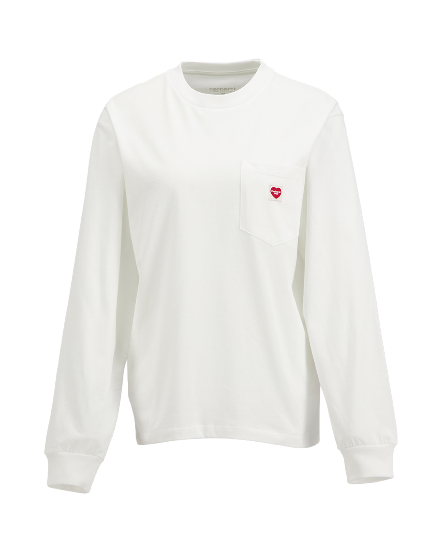 Carhartt W' L/S Pocket Small Heart T Shirt WIT 1