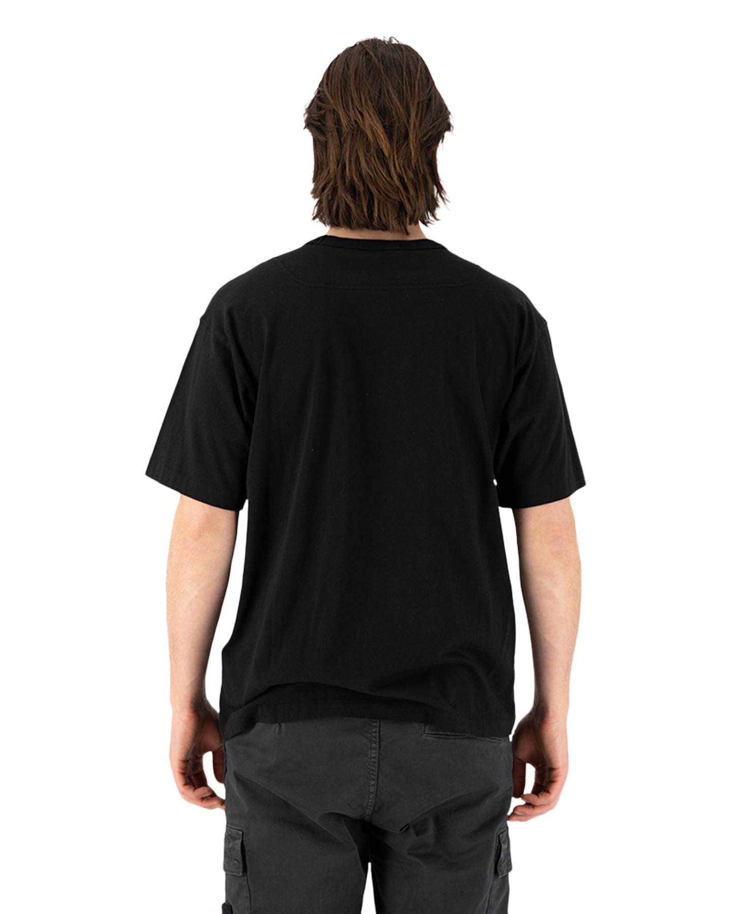 Stone Island 20457 Organic Cotton Garment Dyed 'Fissato' Effect T-Shirt BLACK 5