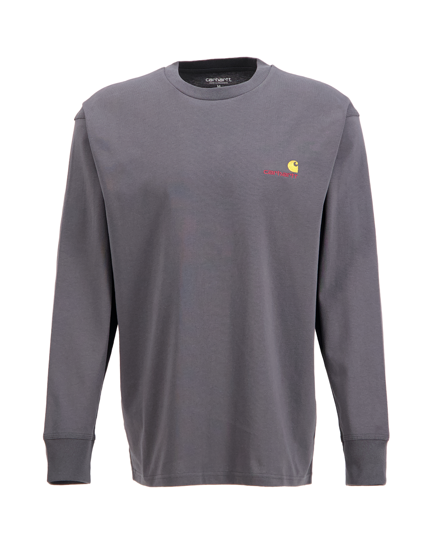 Carhartt L/S American Script T Shirt ANTHRACIET 1