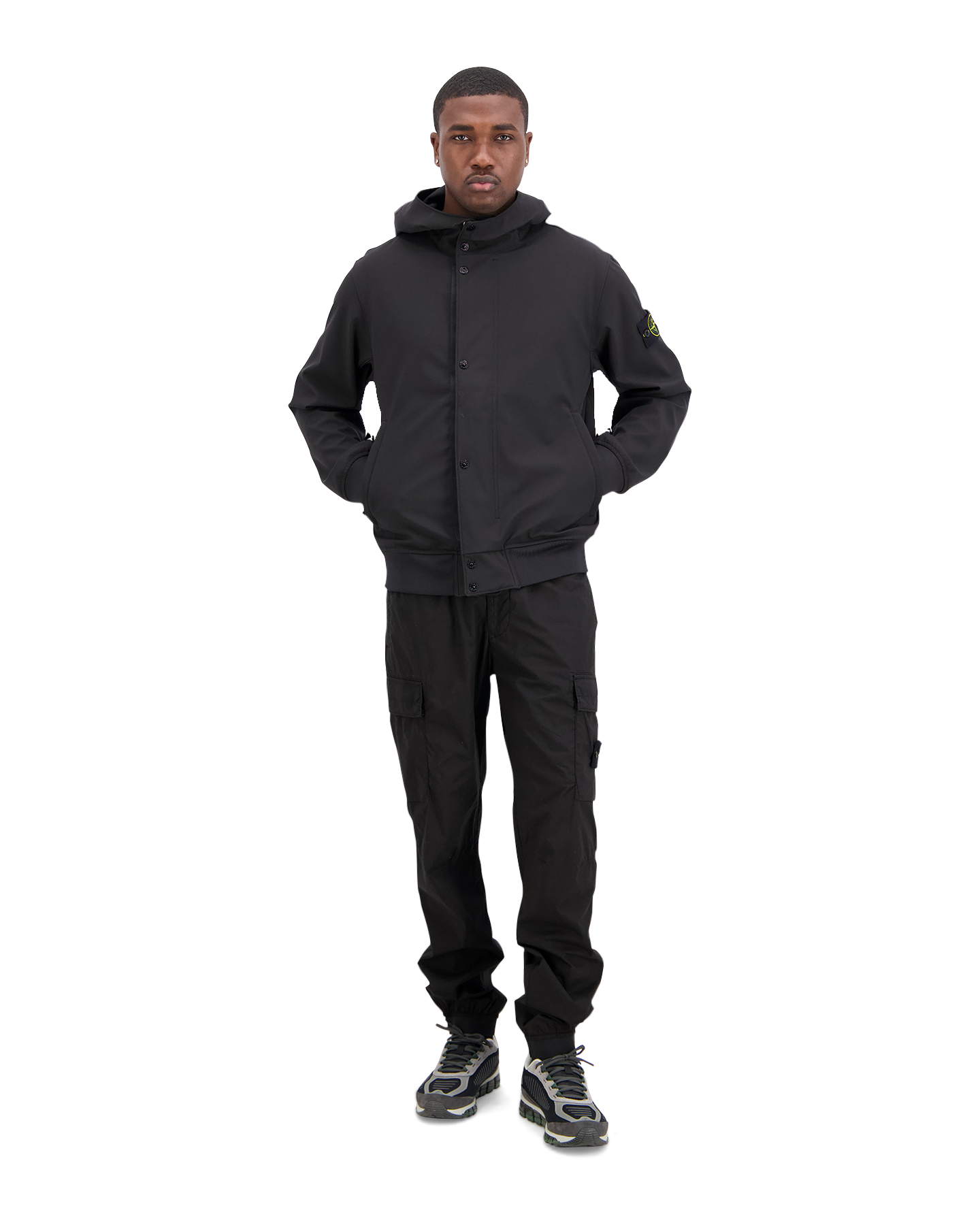 Stone Island S0A22 Light Soft Shell Jas ZWART 3