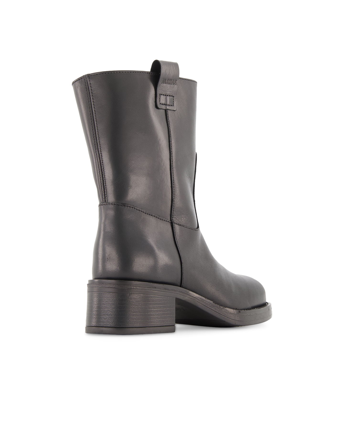 Alohas Rajan Black Leather Boots ZWART 4