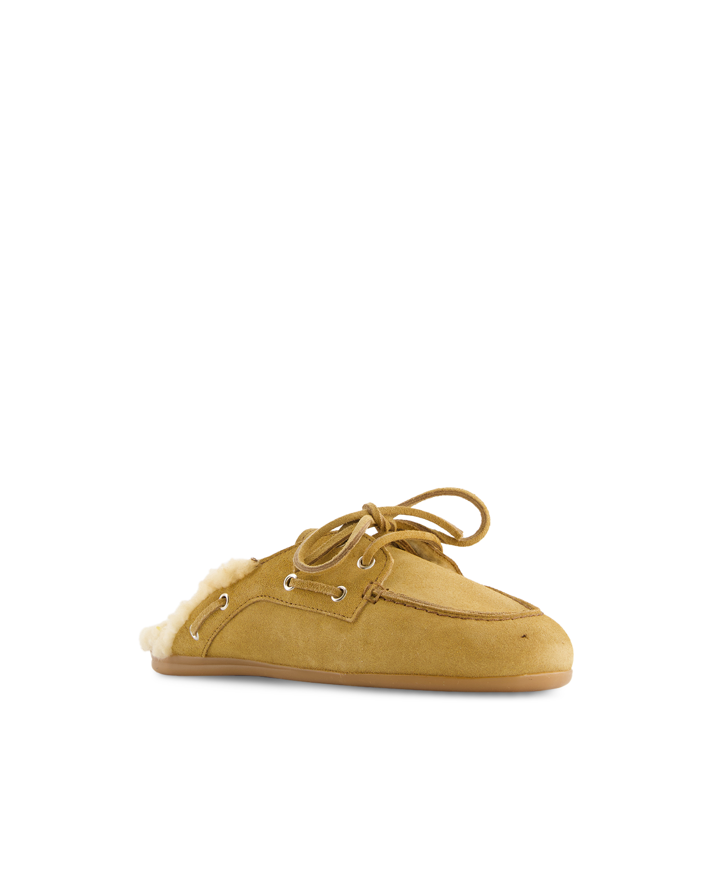 Posa Boat Loafer Mule Fur Brushed - Suede BRUIN 2