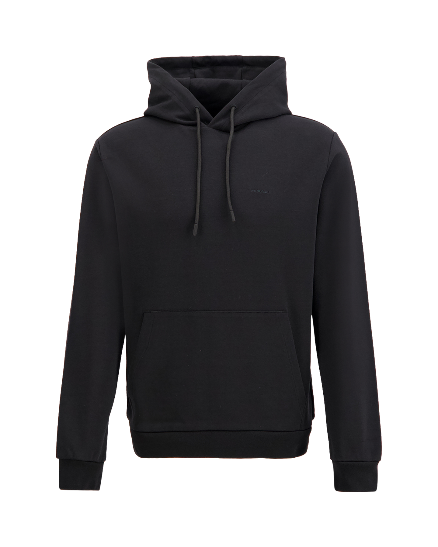Woolrich Logo Interlock Hoodie ZWART 1