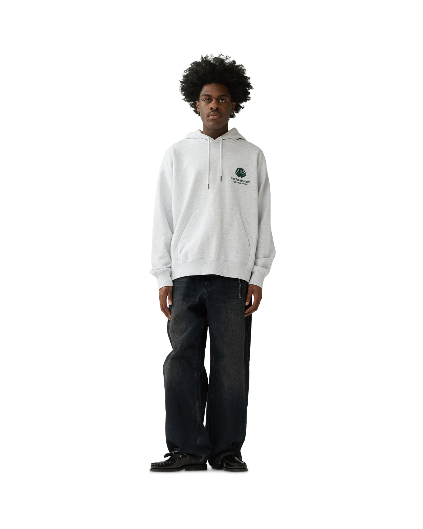 New Amsterdam Surf Association Logo Hoodie LICHTGRIJS 4