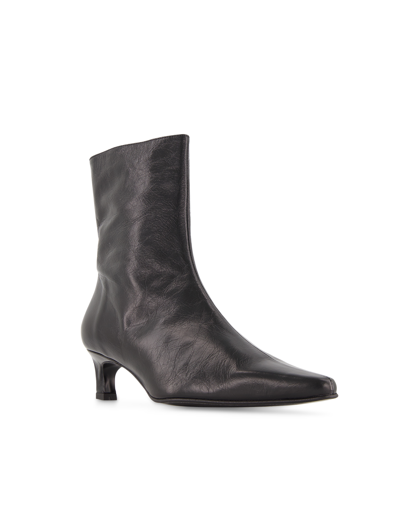 Alohas Ambar Rift Black Leather Ankle Boots ZWART 2