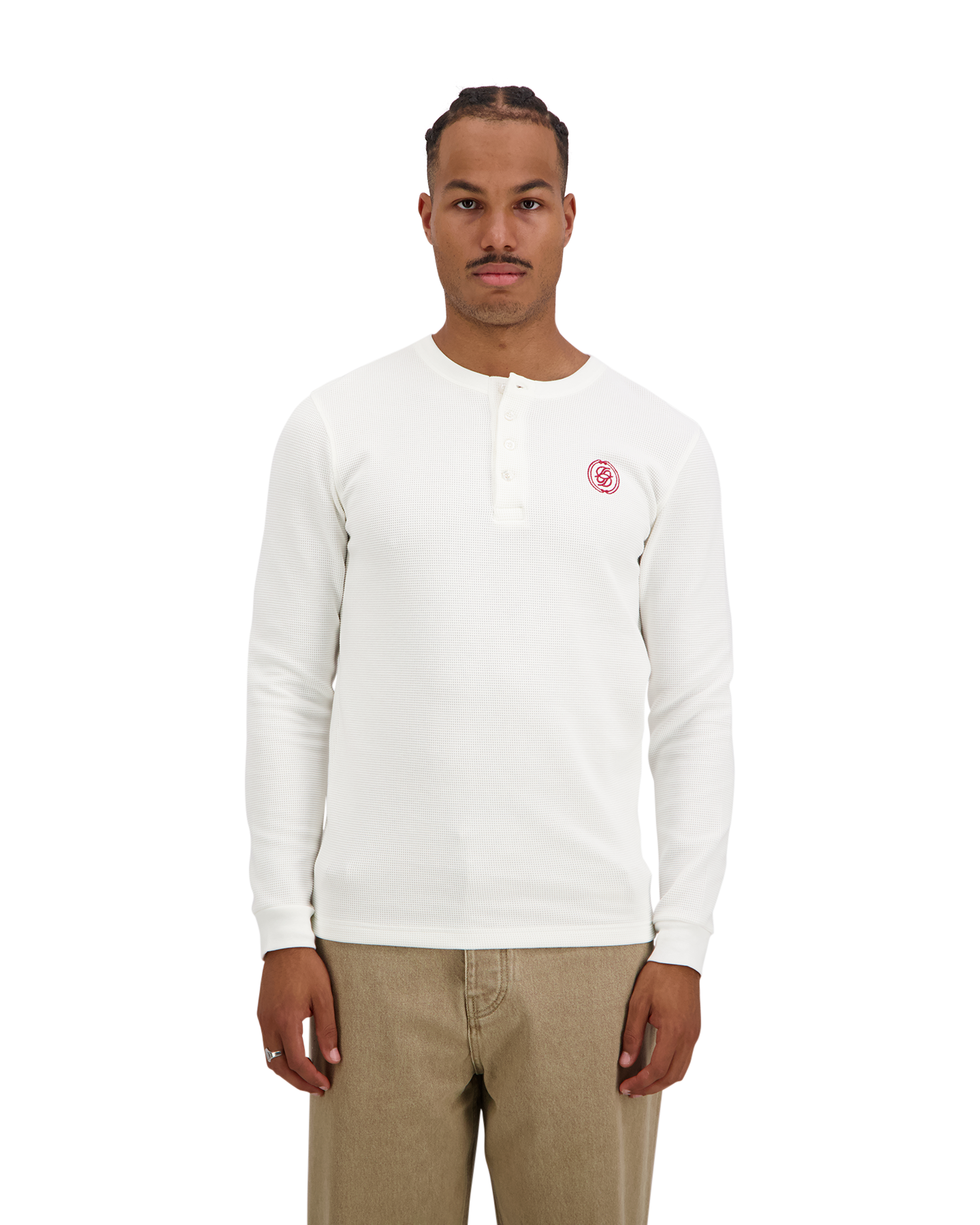 Drole de Monsieur D Mirror Waffle Longsleeve T-Shirt WIT 3
