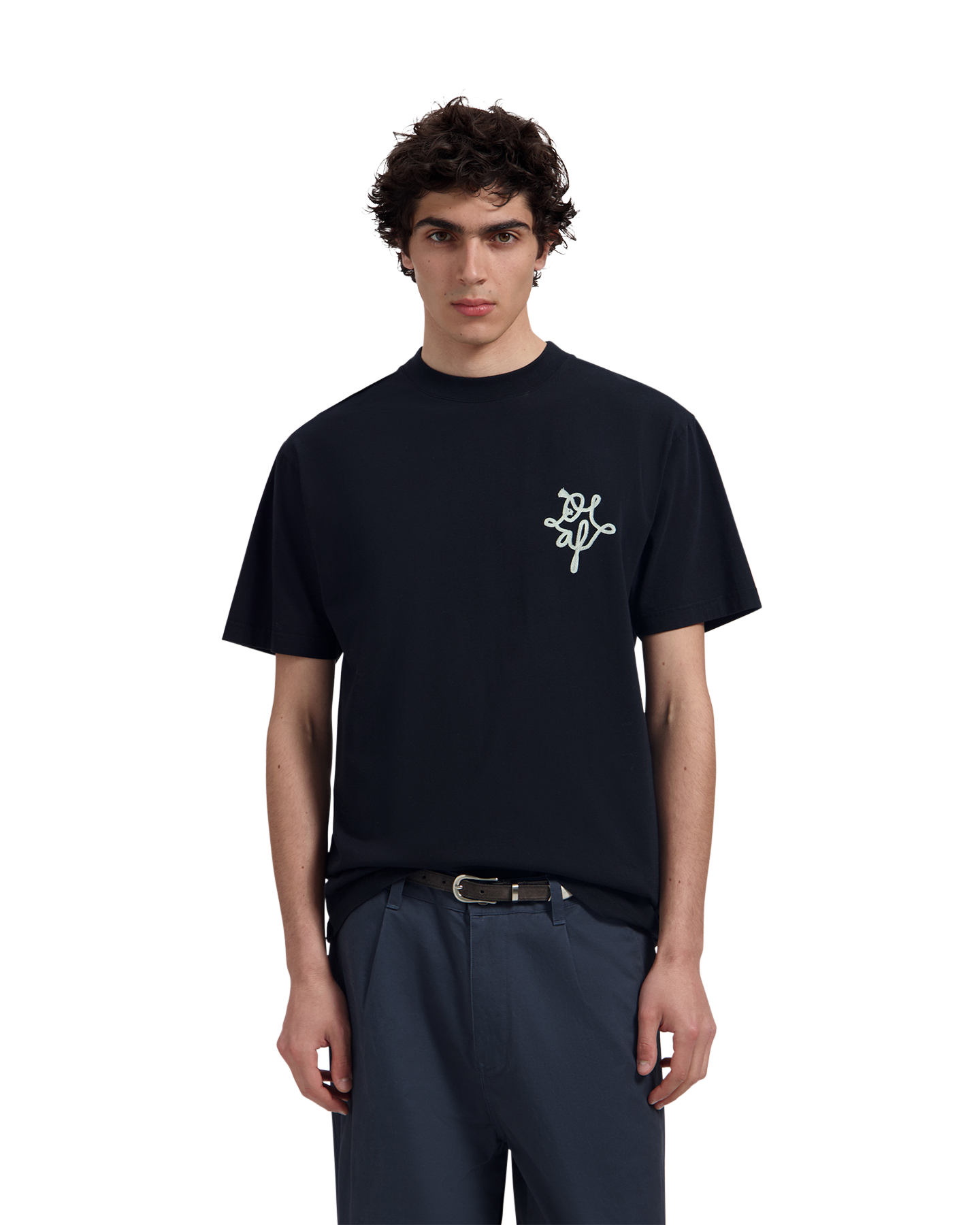 OLAF Lasso Monogram Tee ZWART 4