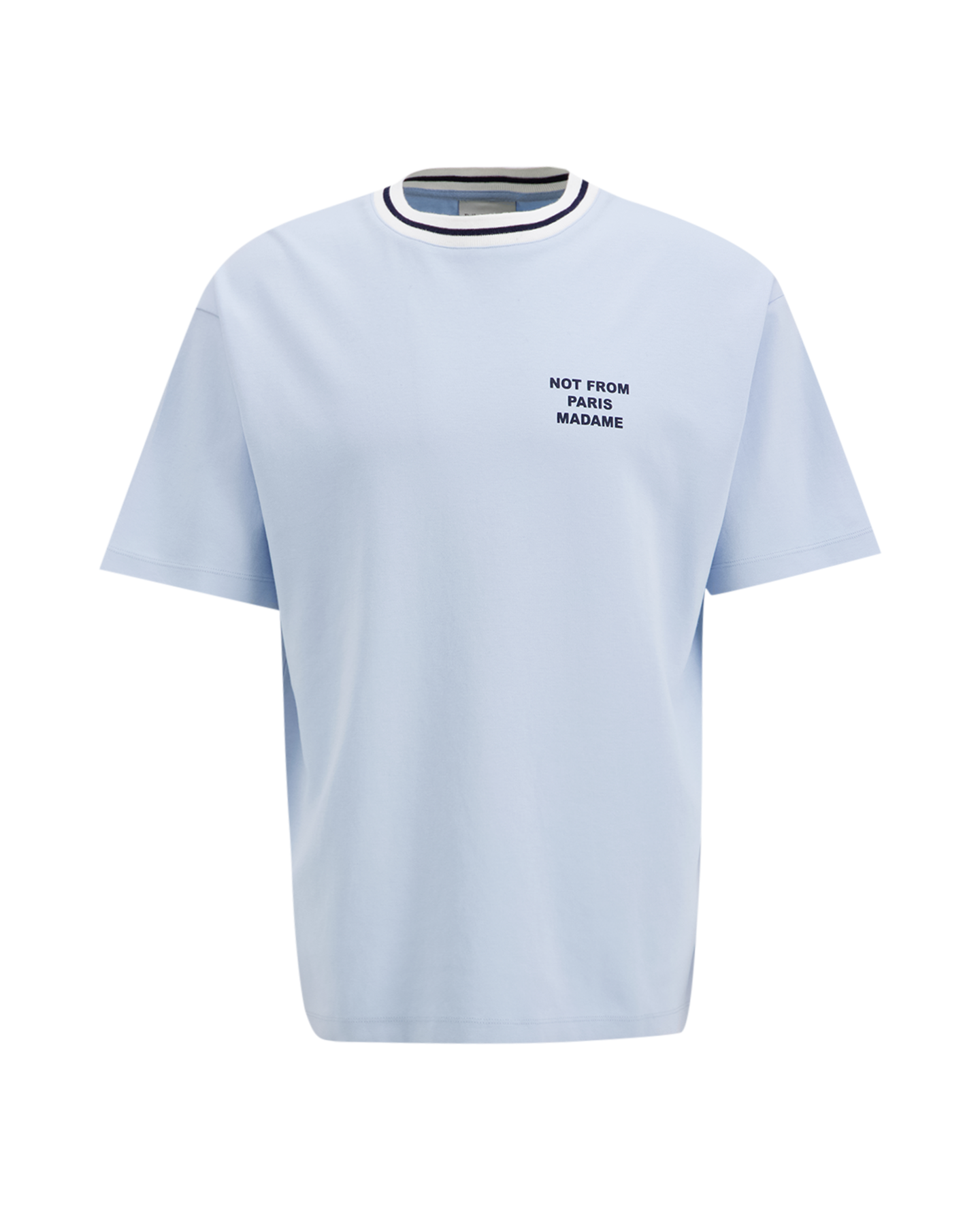 Drole de Monsieur T-Shirt Slogan Sport LICHTBLAUW 1