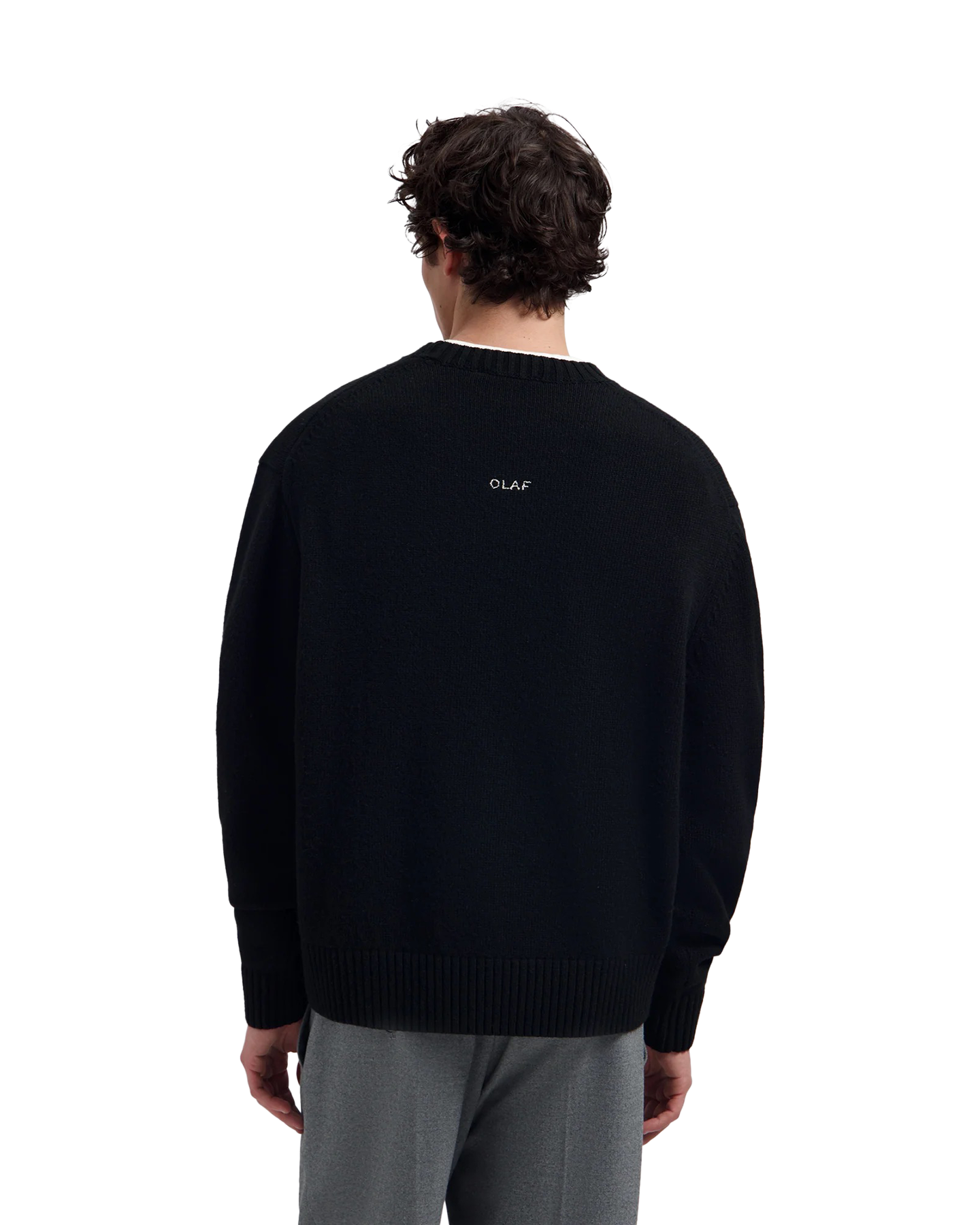 OLAF Essential Knitted Crewneck ZWART 4