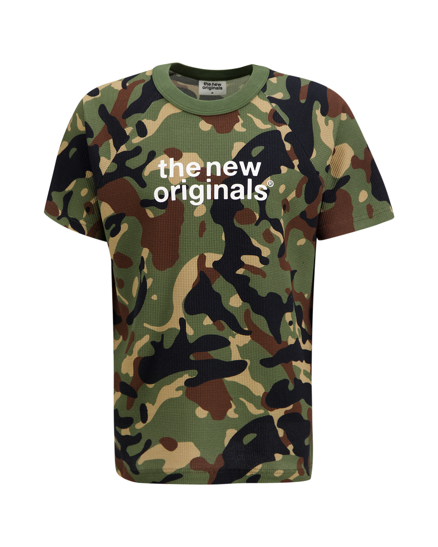 The New Originals Emblem Camo Waffle Tee GROEN 1