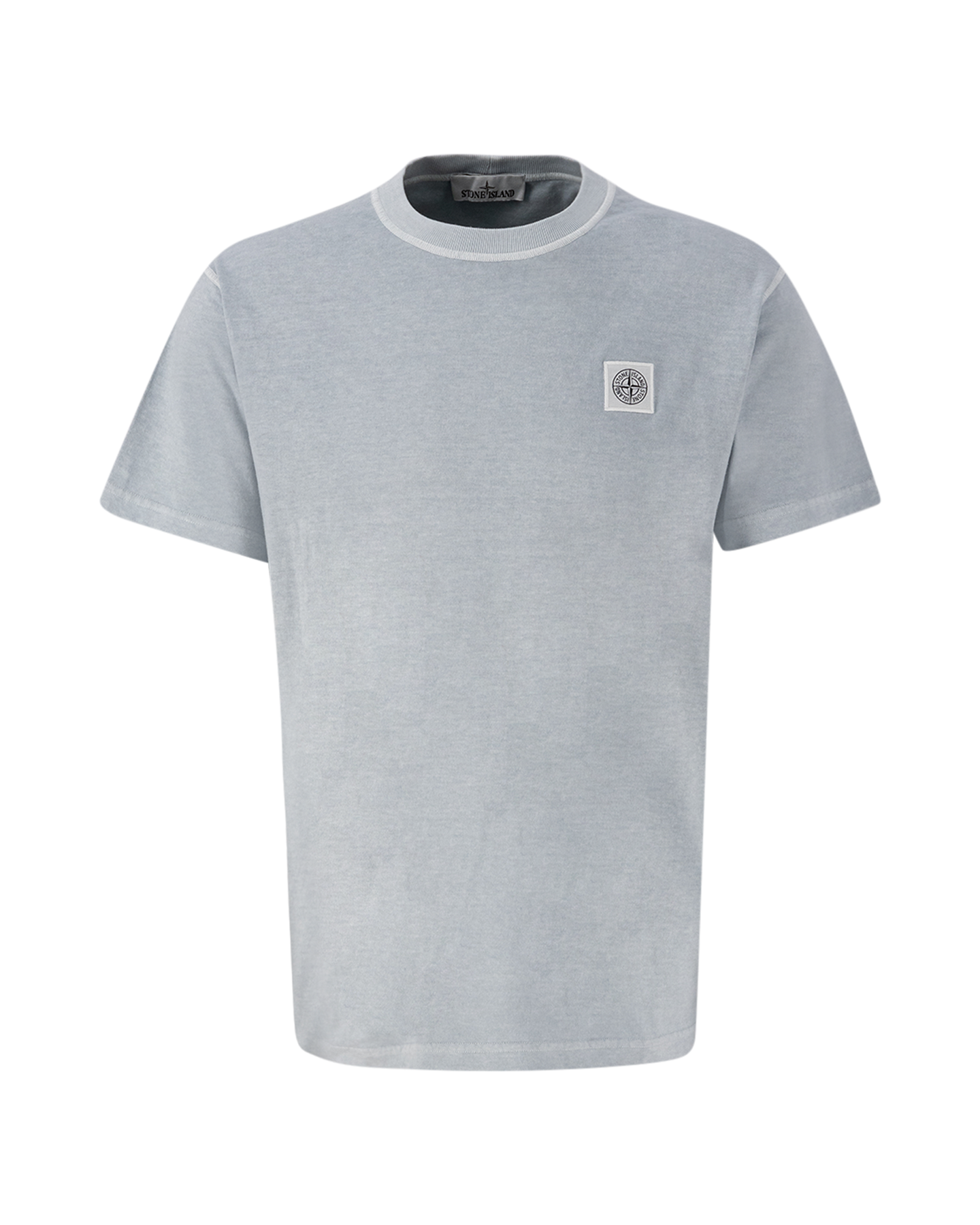 Stone Island 23757 Organic Cotton Jersey Garment Dyed 'Fissato' Effect T-Shirt BLAUW 1