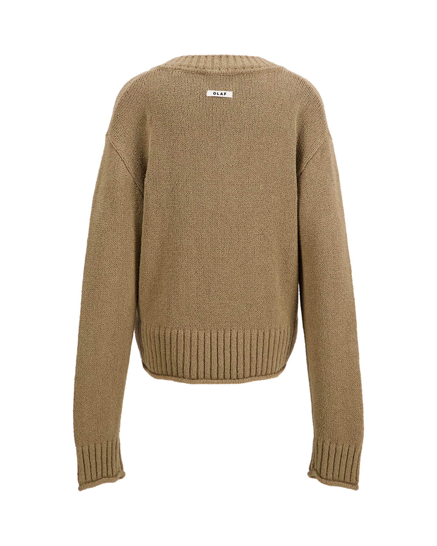 OLAF Knitted V Neck BRUIN 2