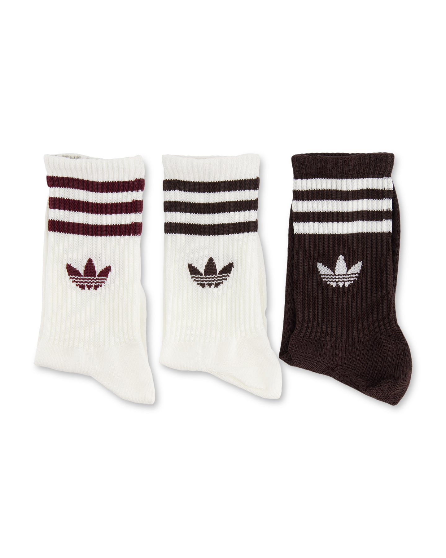 adidas 3 Stripes Crew Socks 3 Pair CREME 1