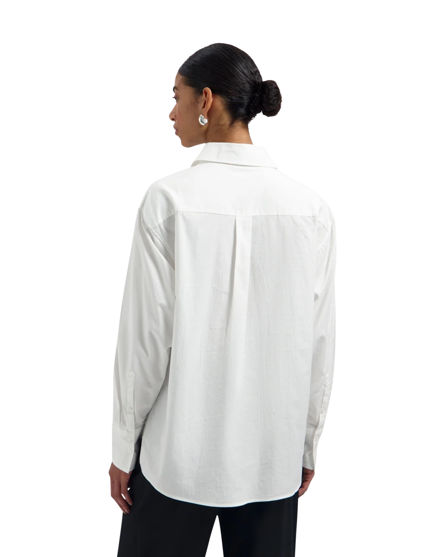 OLAF Striped Oversized Shirt WIT 4
