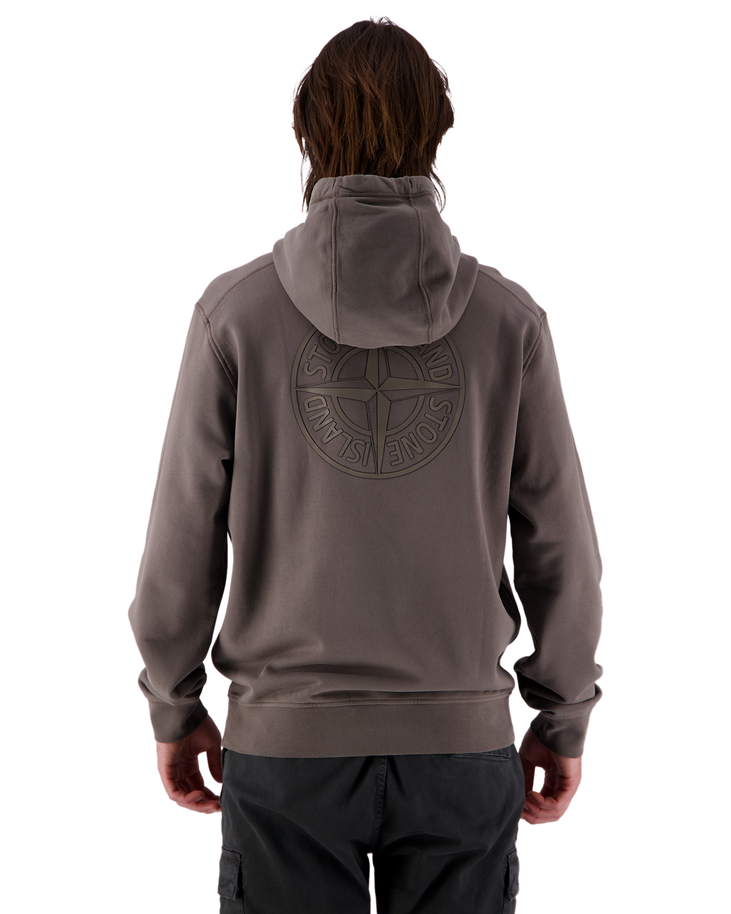 Stone Island 66283 Cotton Fleece Backprint Hooded Sweatshirt BRUIN 6