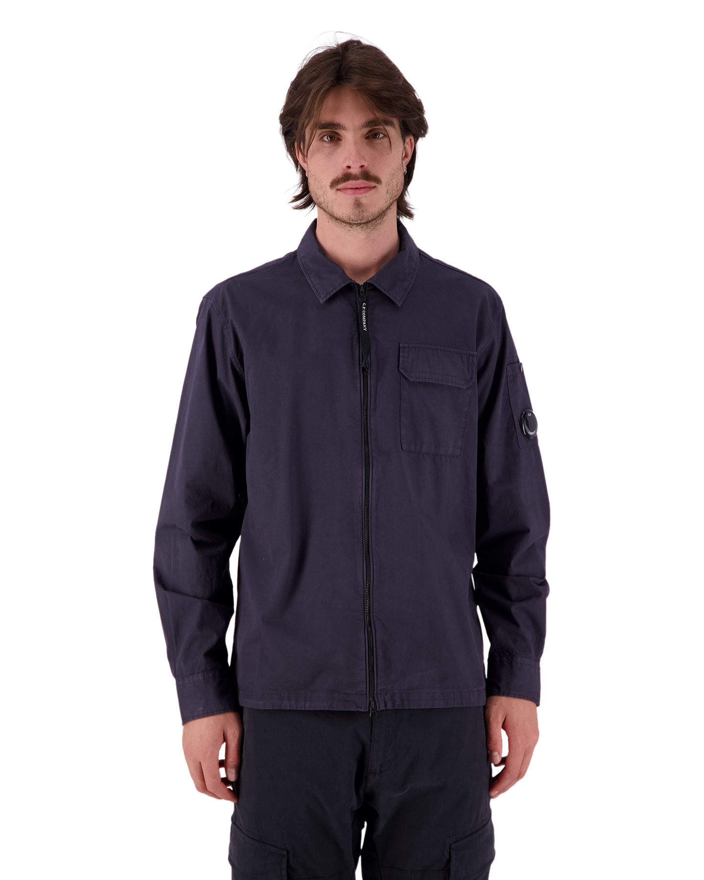 C.P. Company Organic Gabardine Zipped Overshirt PAARS 4