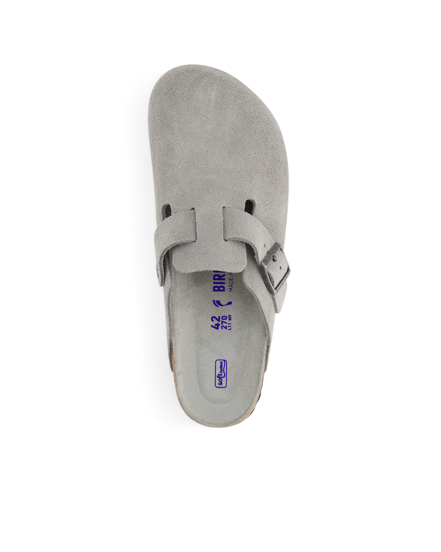 Birkenstock Boston Suede Leather Narrow LICHTBLAUW 5
