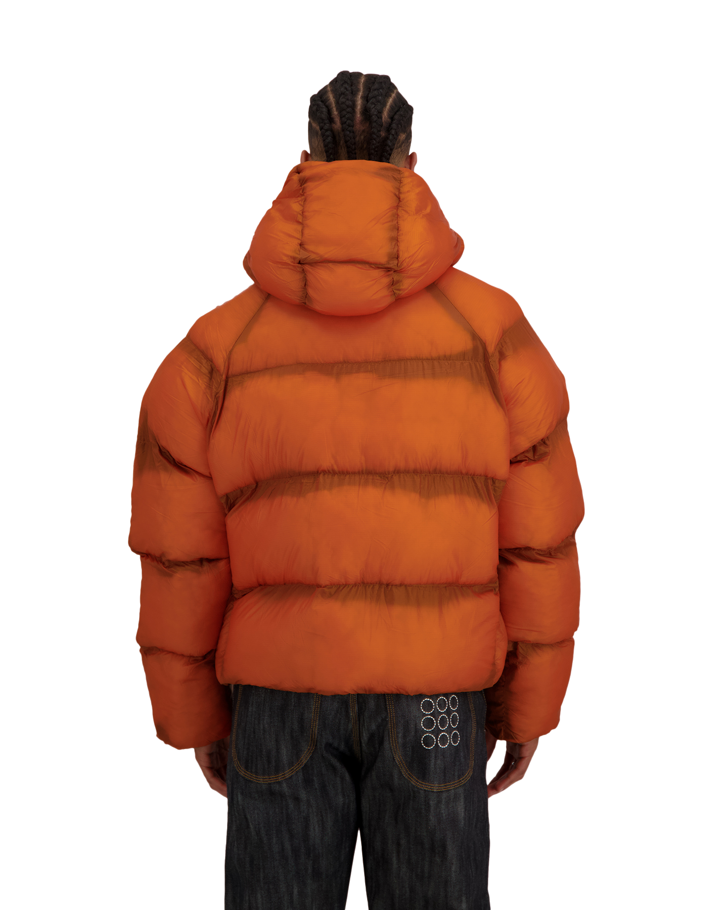 Daily Paper Raglan Sleeve Dias Puffer Jacket ORANJE 4