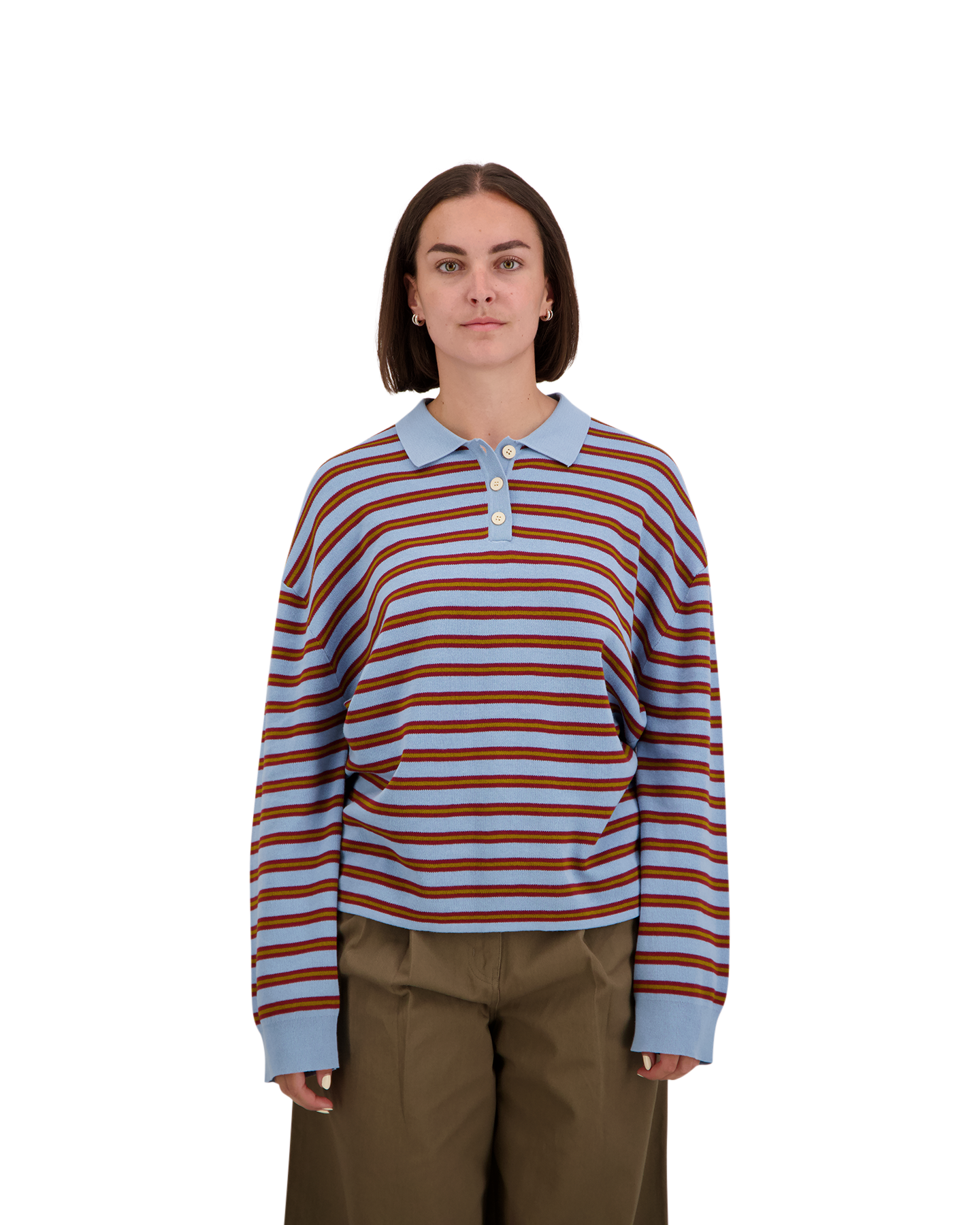 Boii Studios Adanne Polo Knit BLAUW 3
