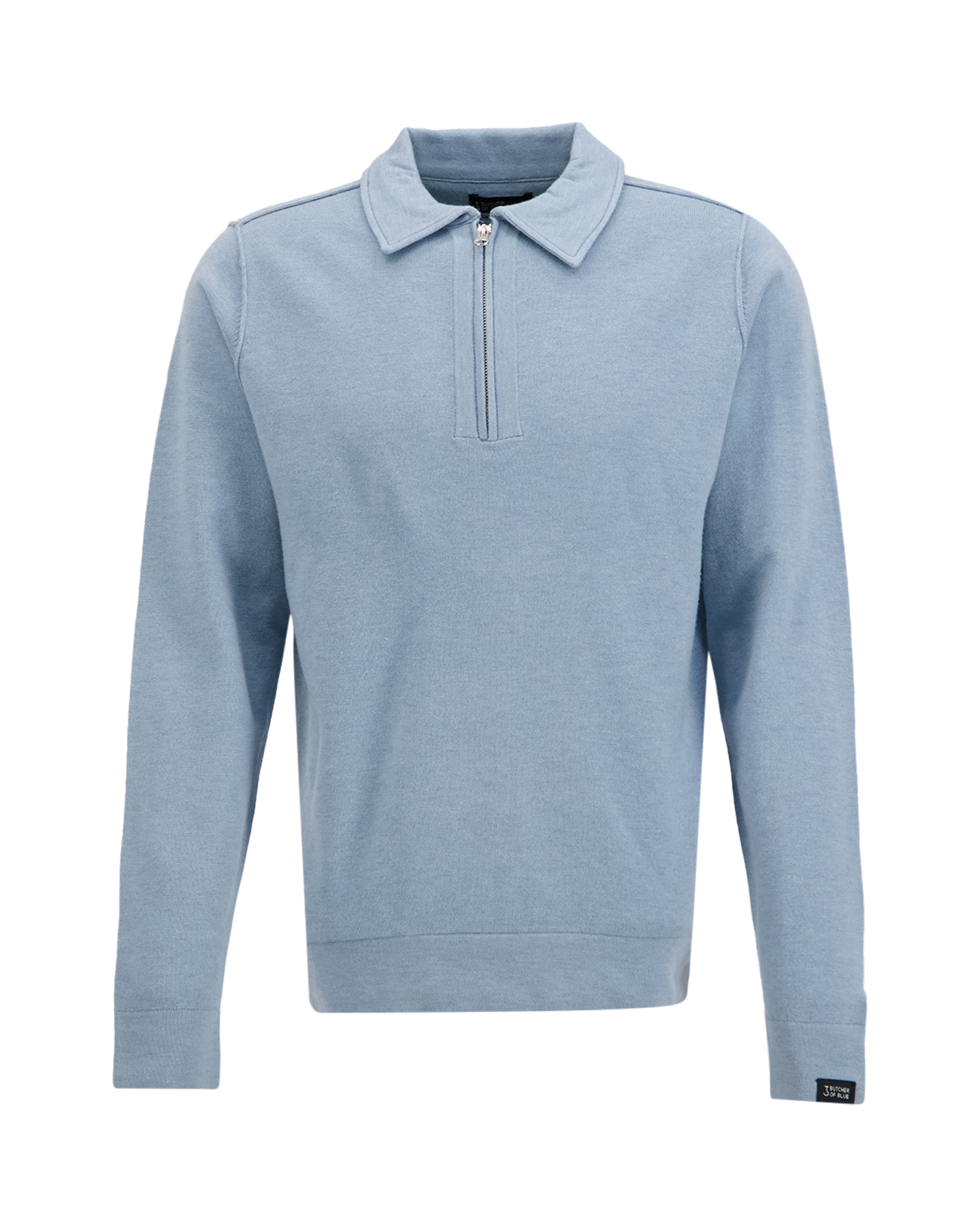 Butcher of Blue Clifden Zip Polo BLAUW 1
