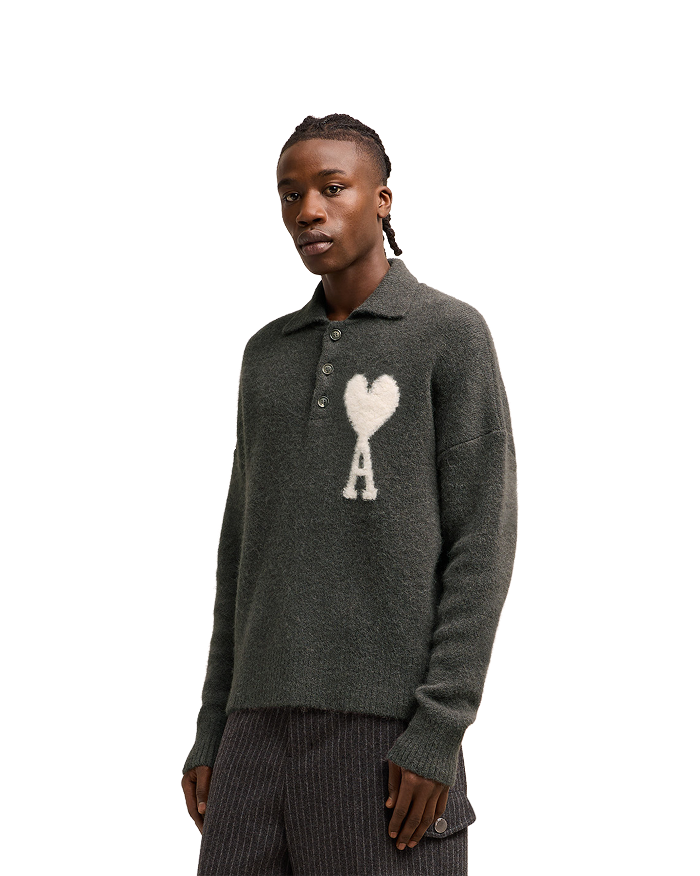 AMI Paris Polo Ami De Coeur GRIJS 3