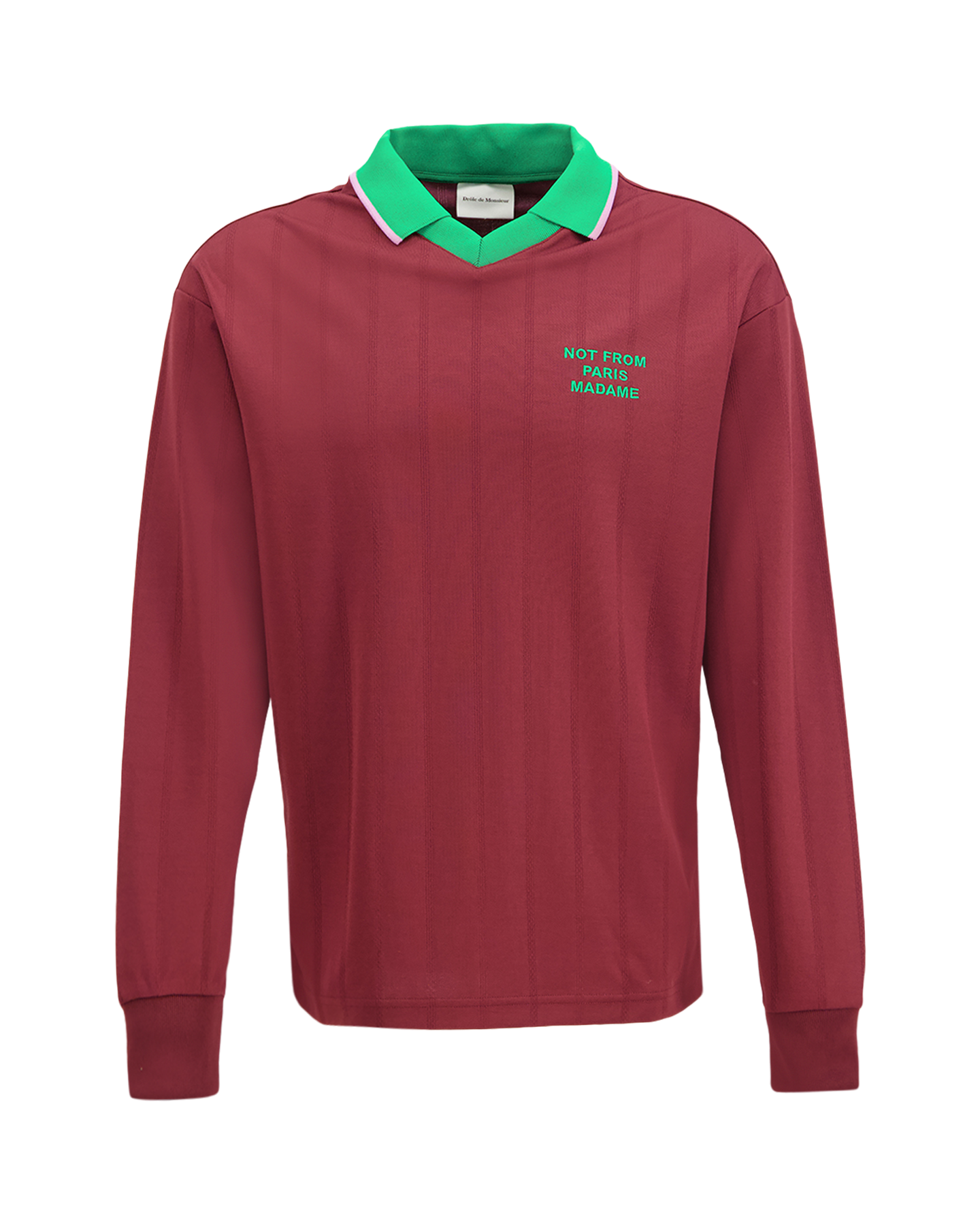 Drole de Monsieur Slogan Longsleeve Polo ROOD 1