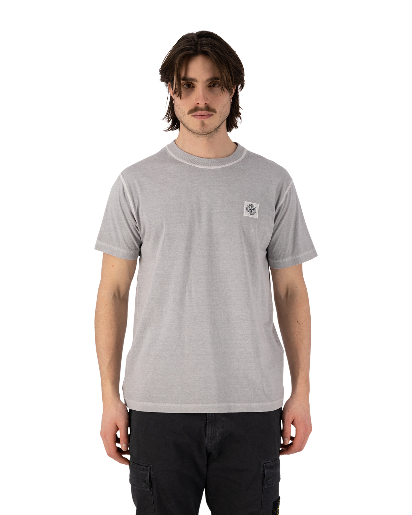 Stone Island 23757 Organic Cotton Jersey Garment Dyed 'Fissato' Effect T-Shirt BEIGE 4