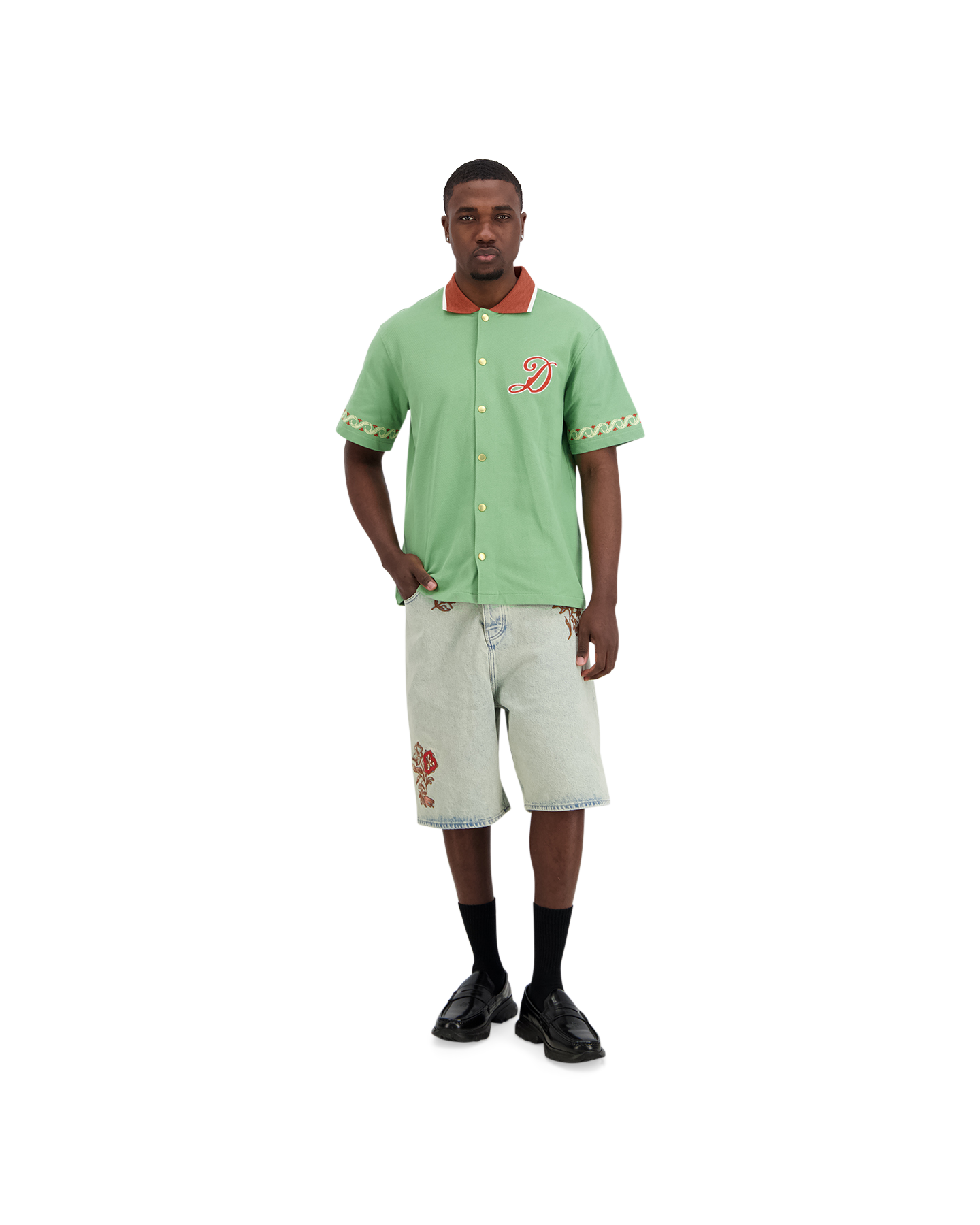 Drole de Monsieur Chemise Drôle Sport Brodée GROEN 3