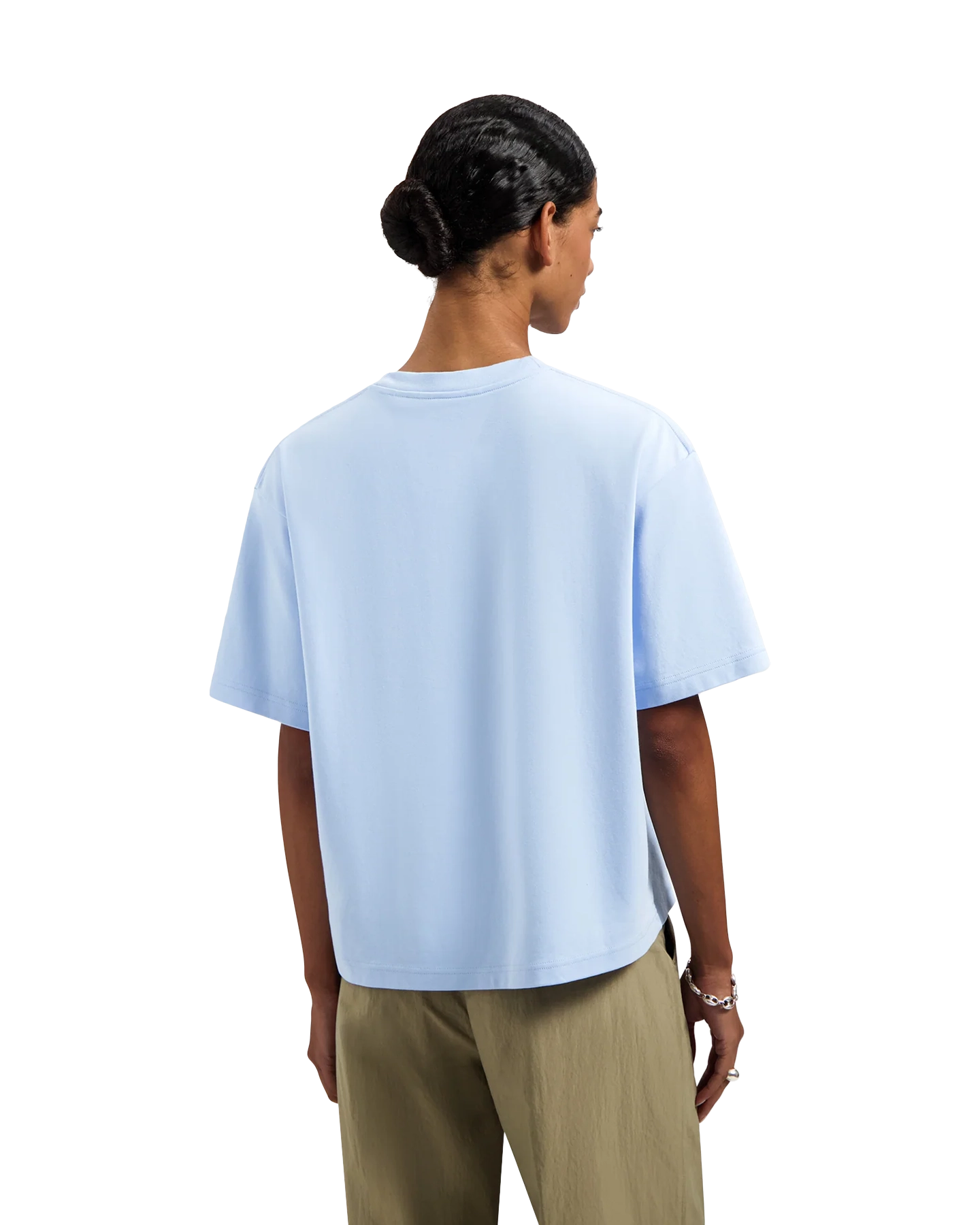 OLAF Retro Logo Boxy Tee LICHTBLAUW 3